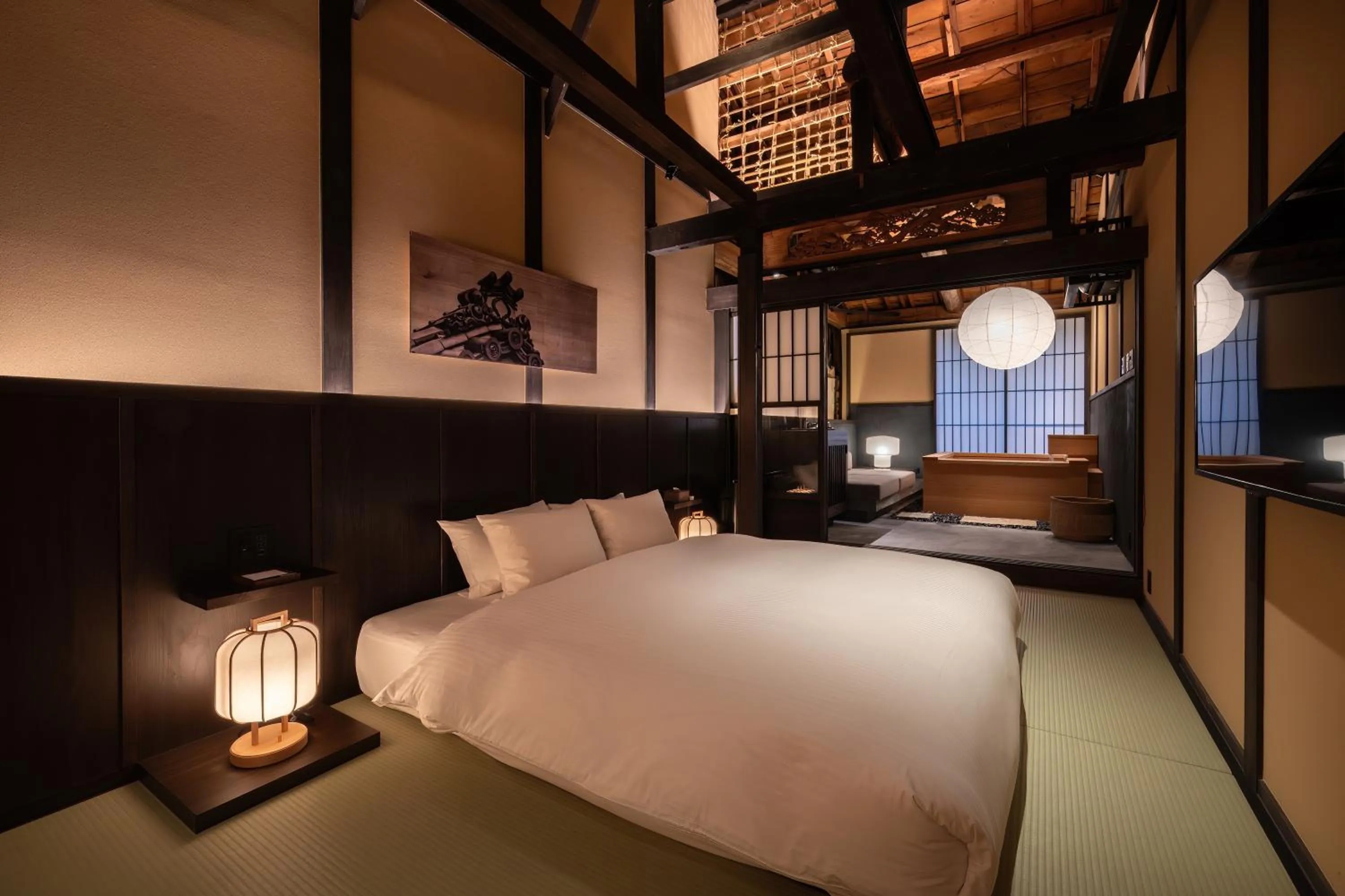 Bed in Nazuna Kyoto Higashi Honganji