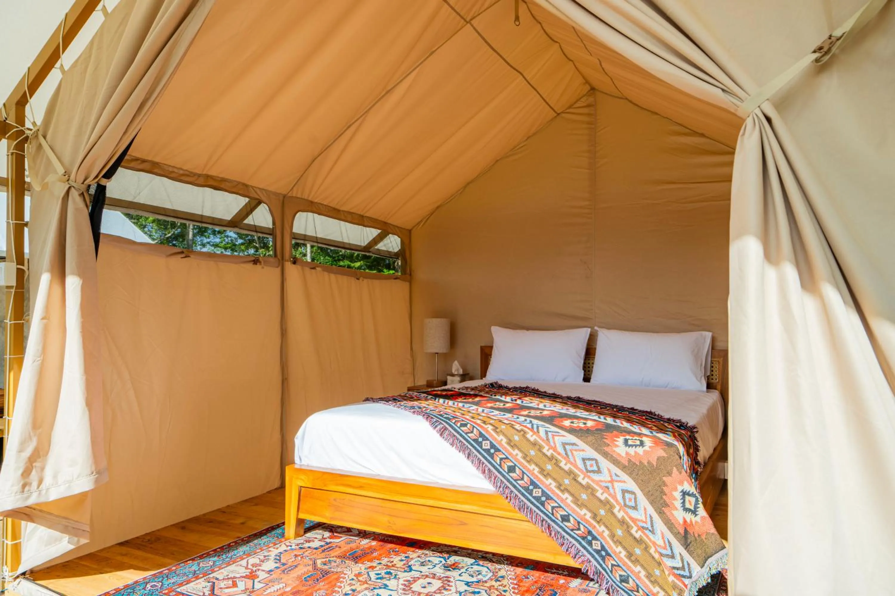 Bed in Green Lava Lake View Glamping Bedugul By IHM