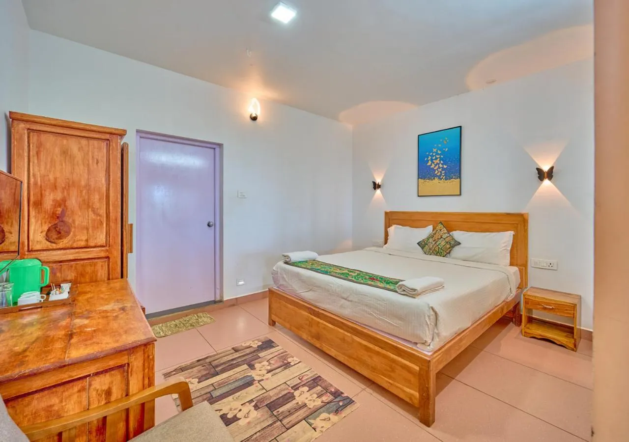 Bedroom, Bed in Silent Retreat Ooty Pool Resort by VOYE HOMES