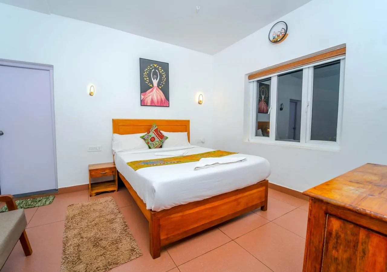 Dining area, Bed in Silent Retreat Ooty Pool Resort by VOYE HOMES