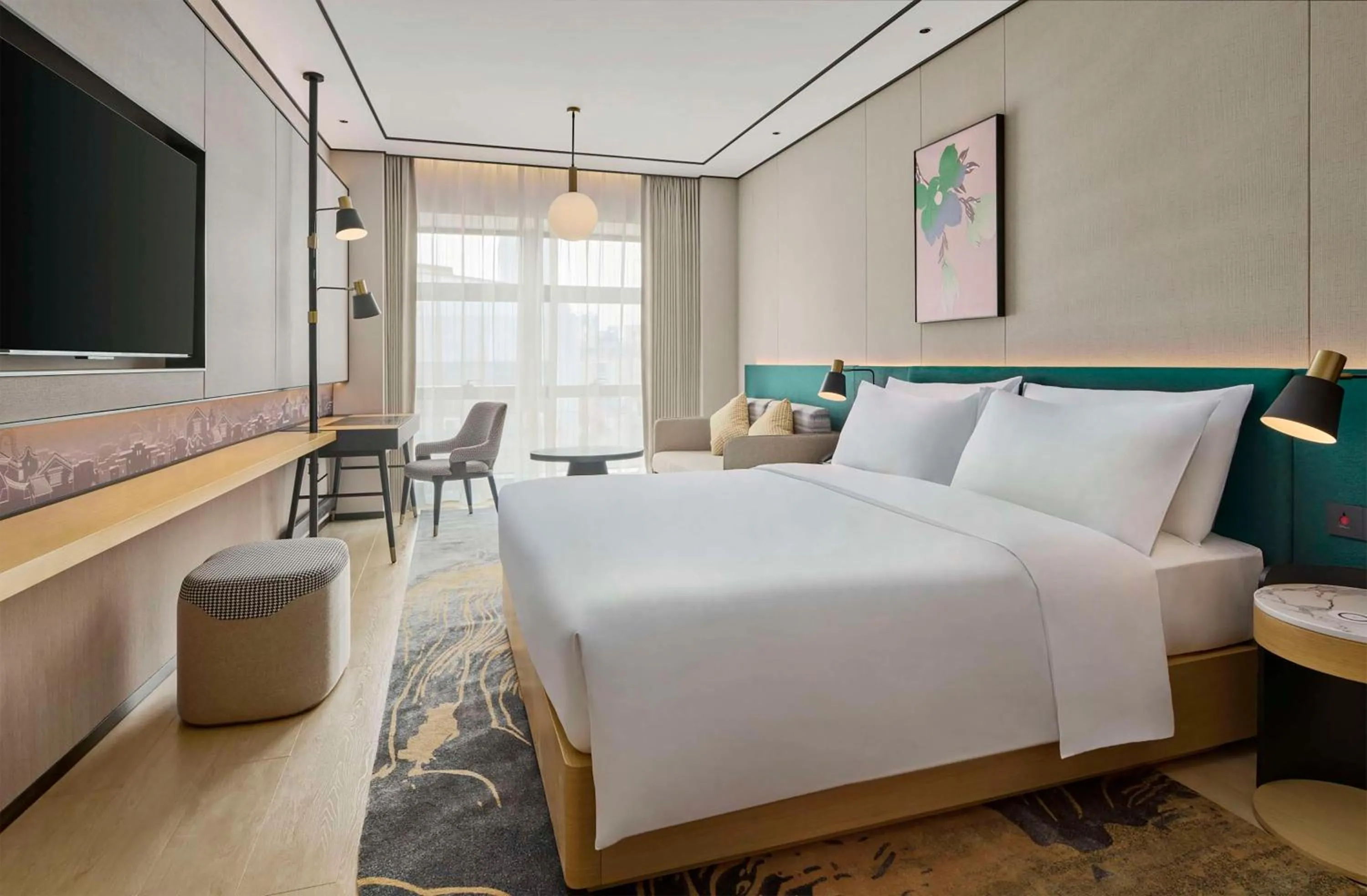 Bed in Hilton Garden Inn Foshan Lishui