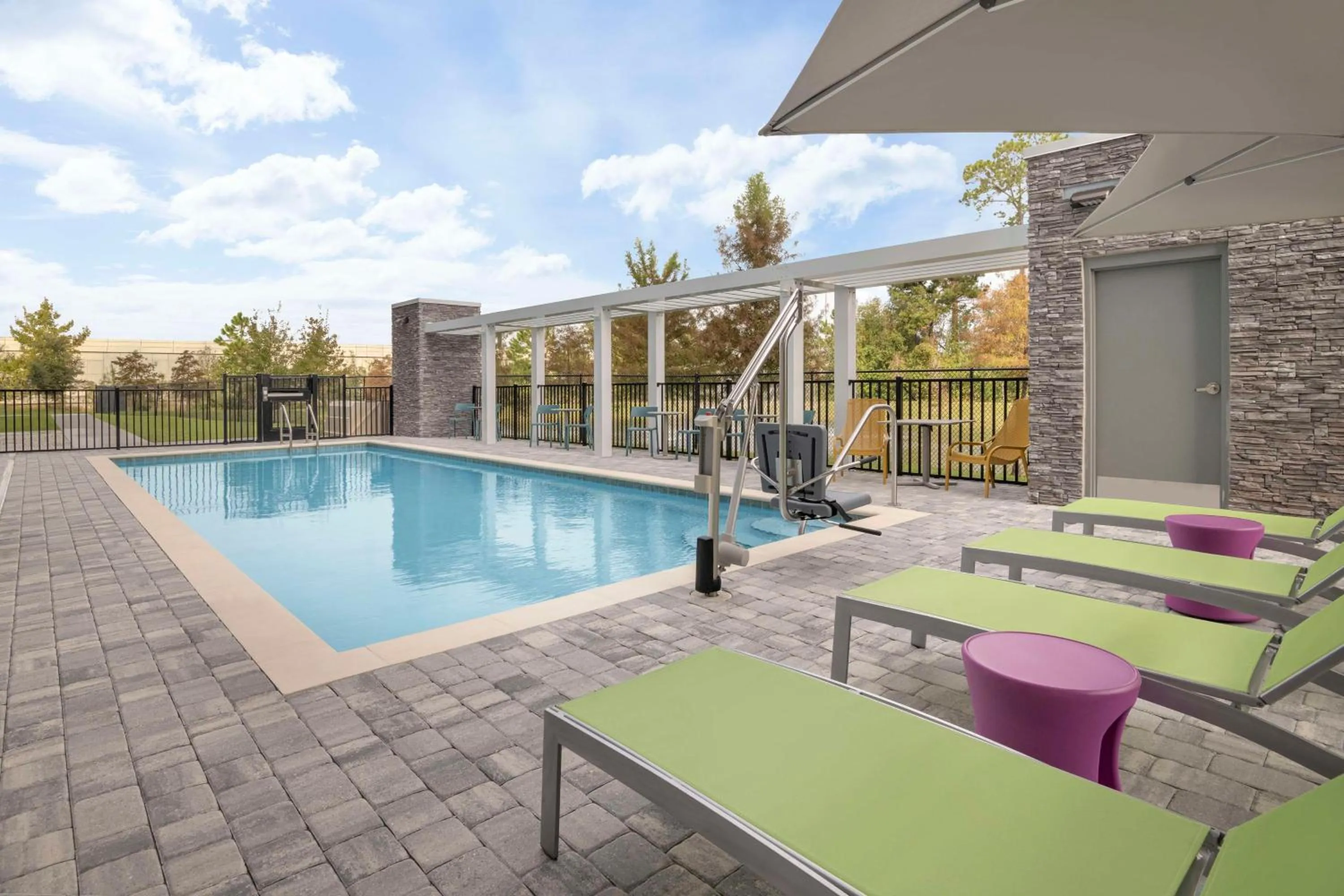 Pool view in Home2 Suites By Hilton Sanford Orlando North