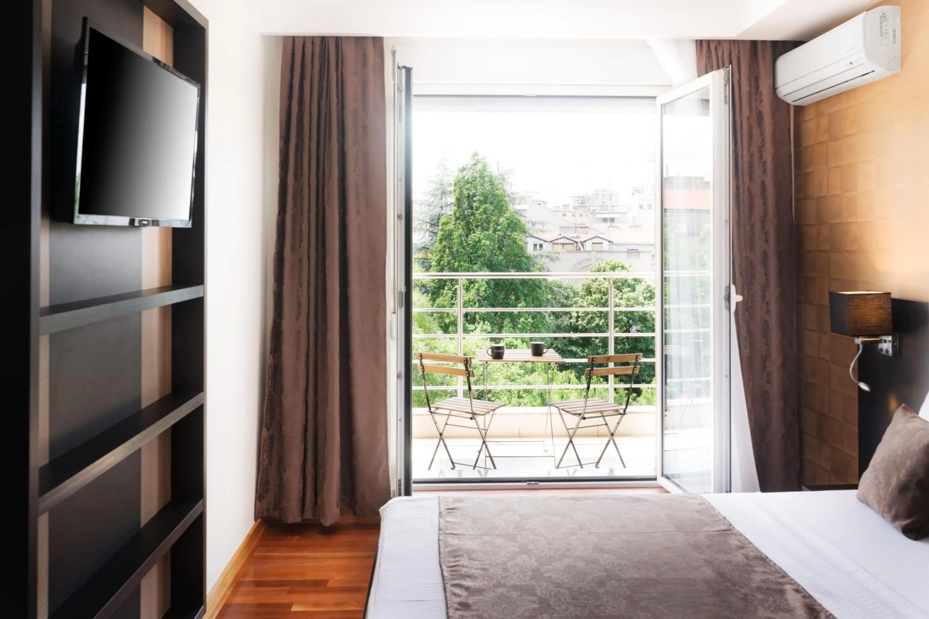 Balcony/Terrace, Bed in Feel Belgrade Apartments