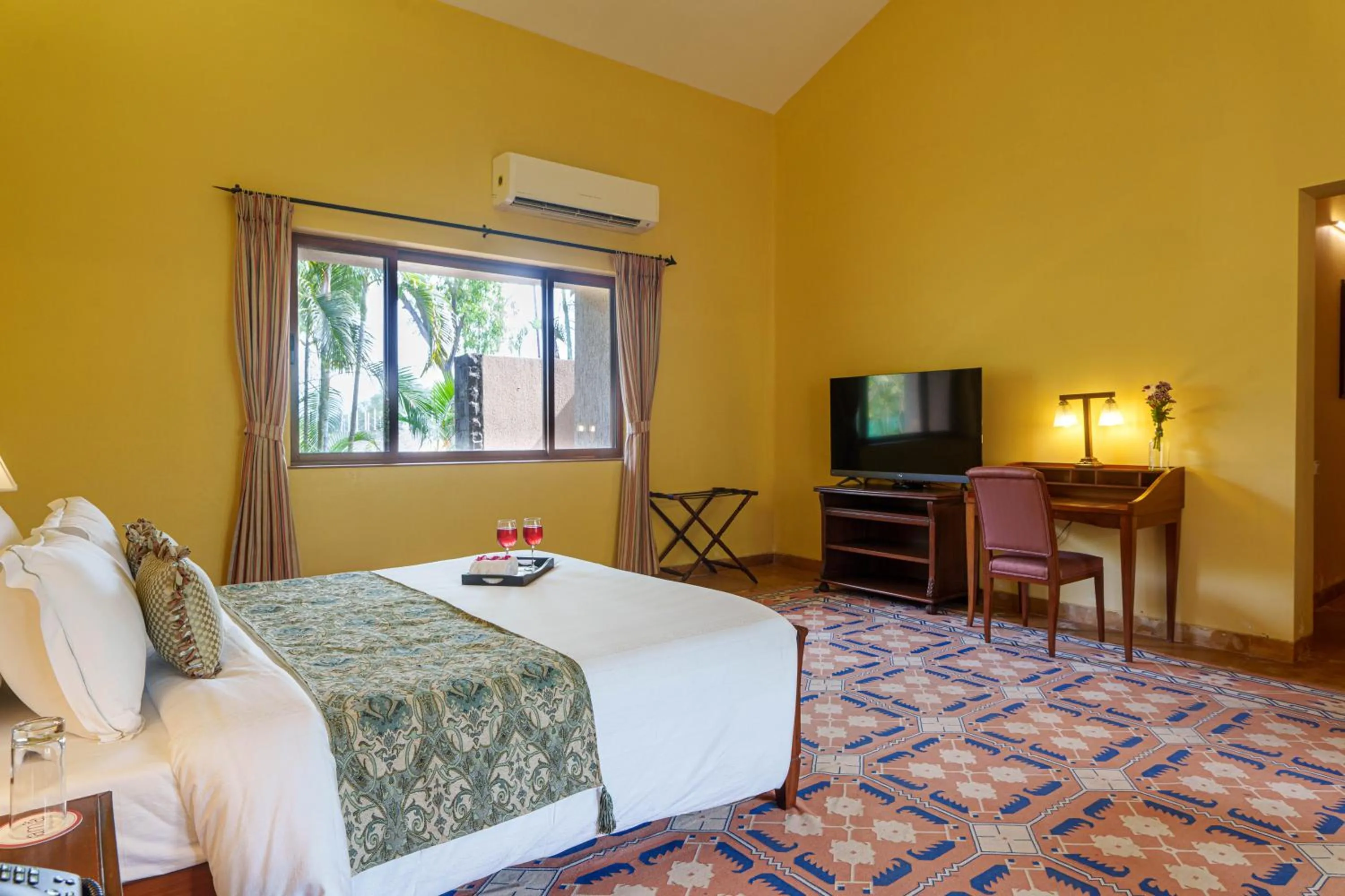 Bedroom, Bed in amã Stays & Trails Kihim Courtyard, Alibag