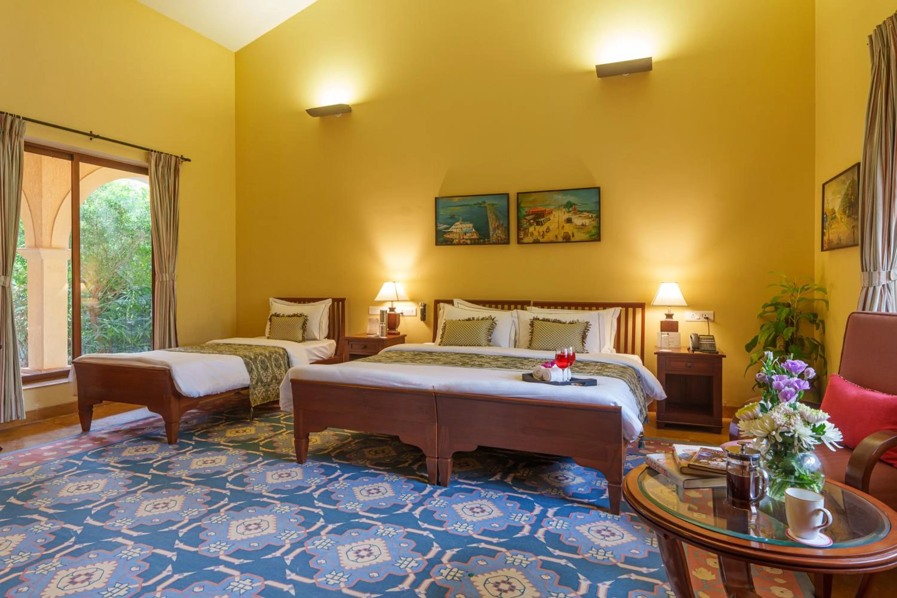 Bedroom, Bed in amã Stays & Trails Kihim Courtyard, Alibag
