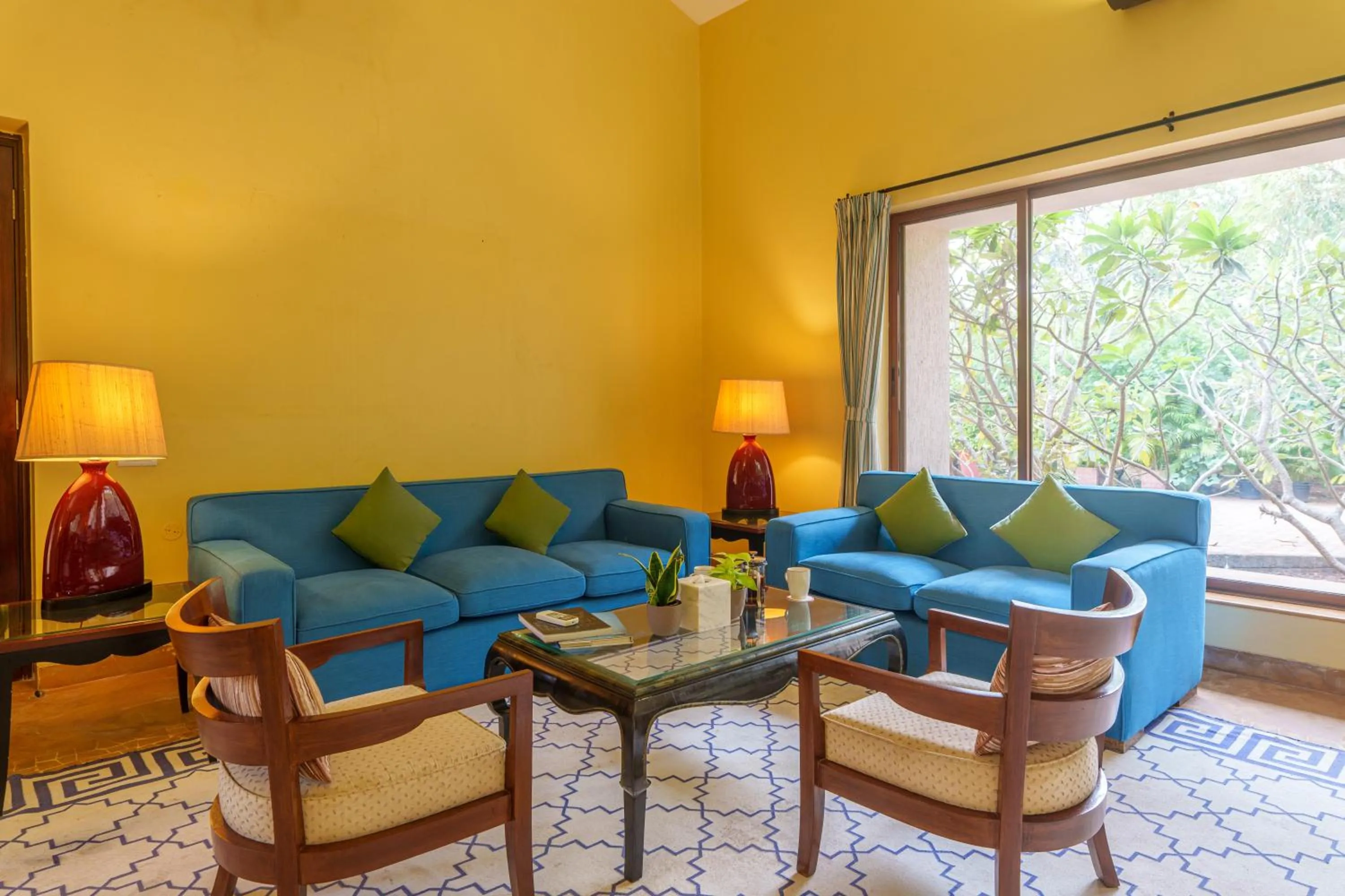 Living room in amã Stays & Trails Kihim Courtyard, Alibag