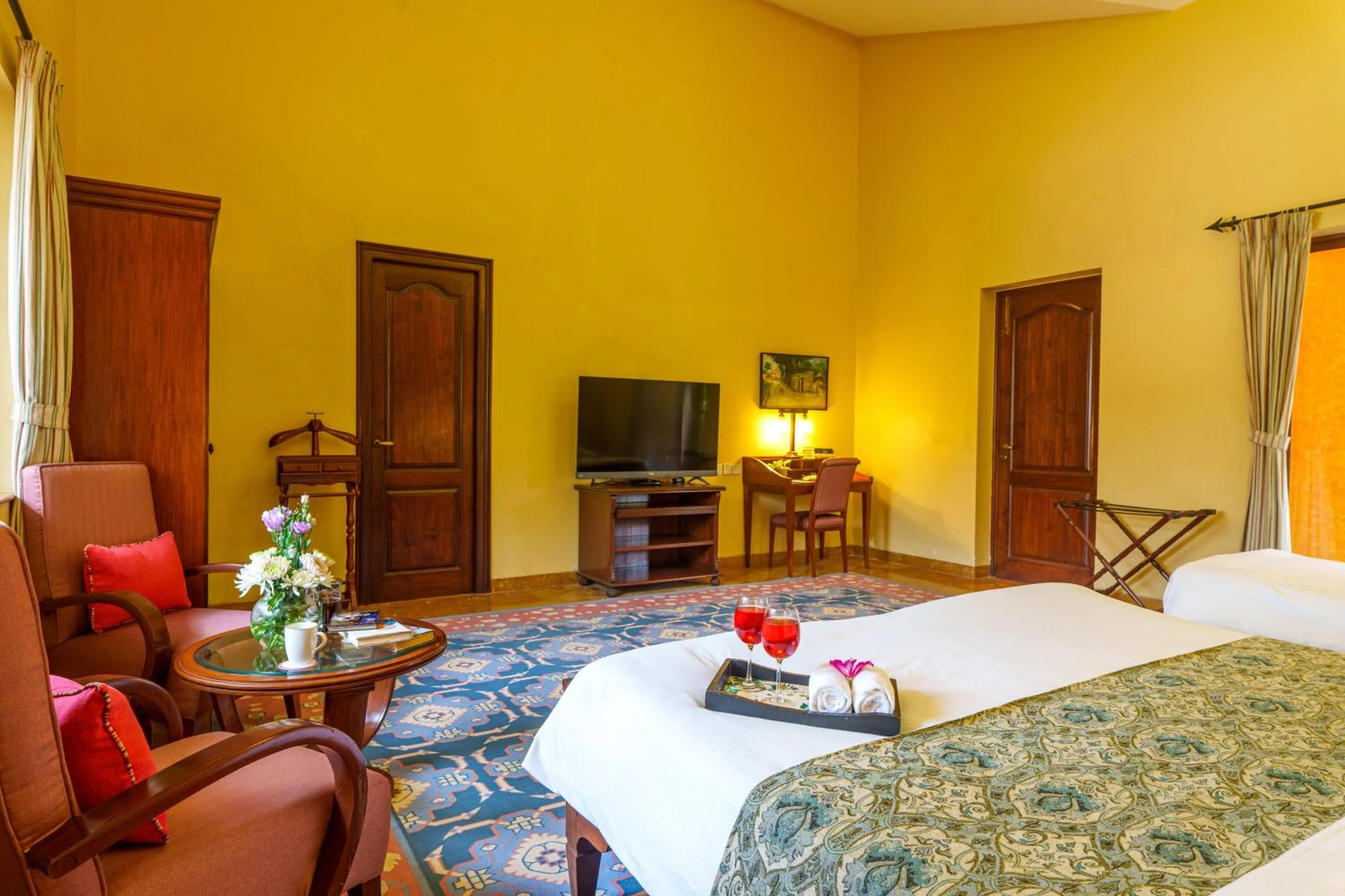 Bedroom, Bed in amã Stays & Trails Kihim Courtyard, Alibag