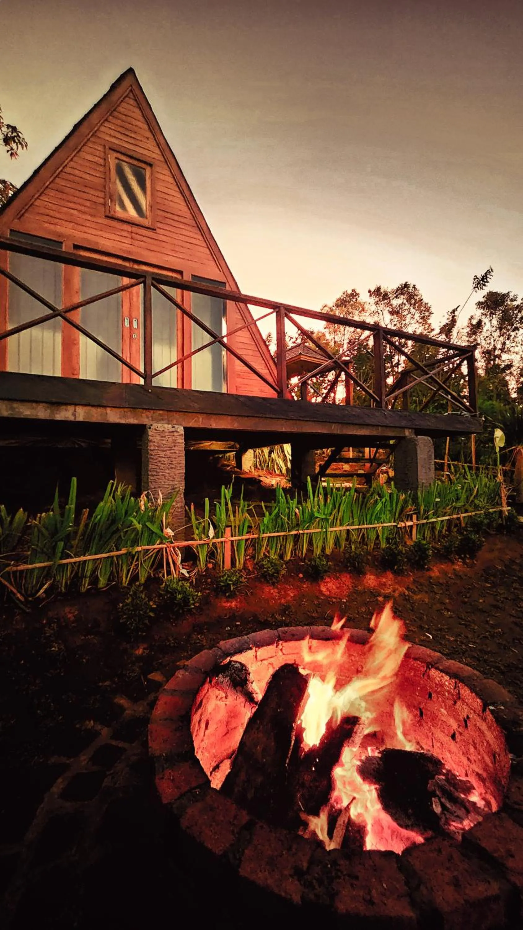 fireplace in Villa Kayu Amertha