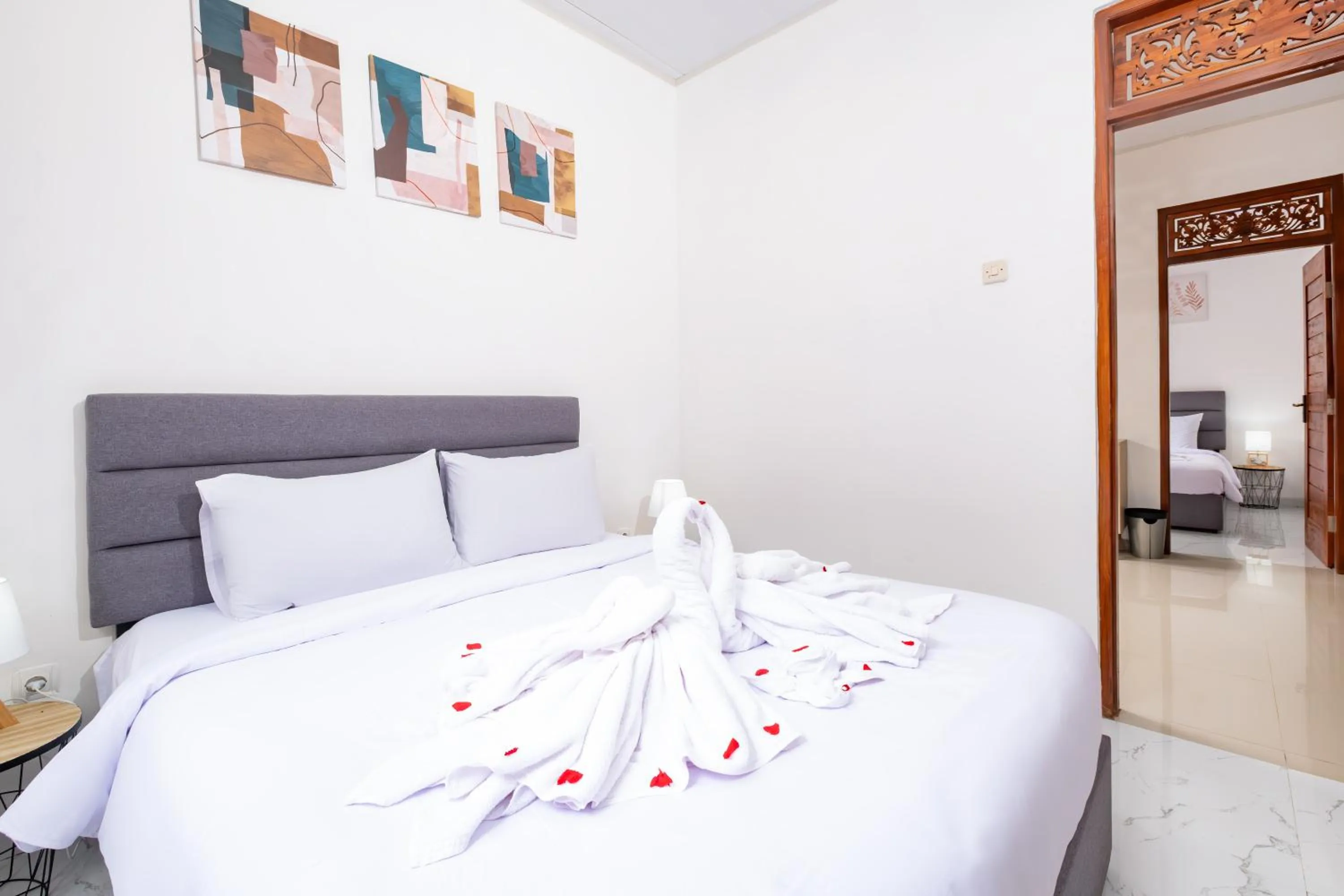 Bed in Villa Kayu Amertha