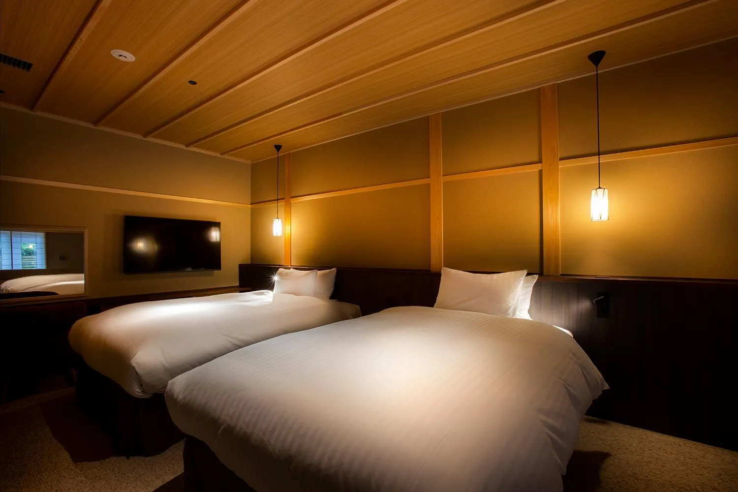 Bed in Hotel Utano Kyoto Besho