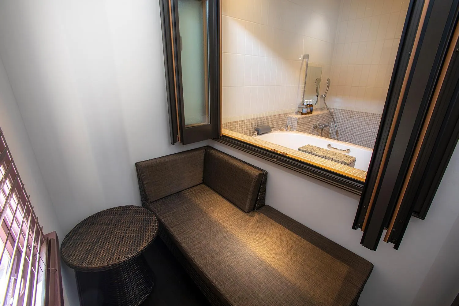 Bathroom, Bed in Hotel Utano Kyoto Besho