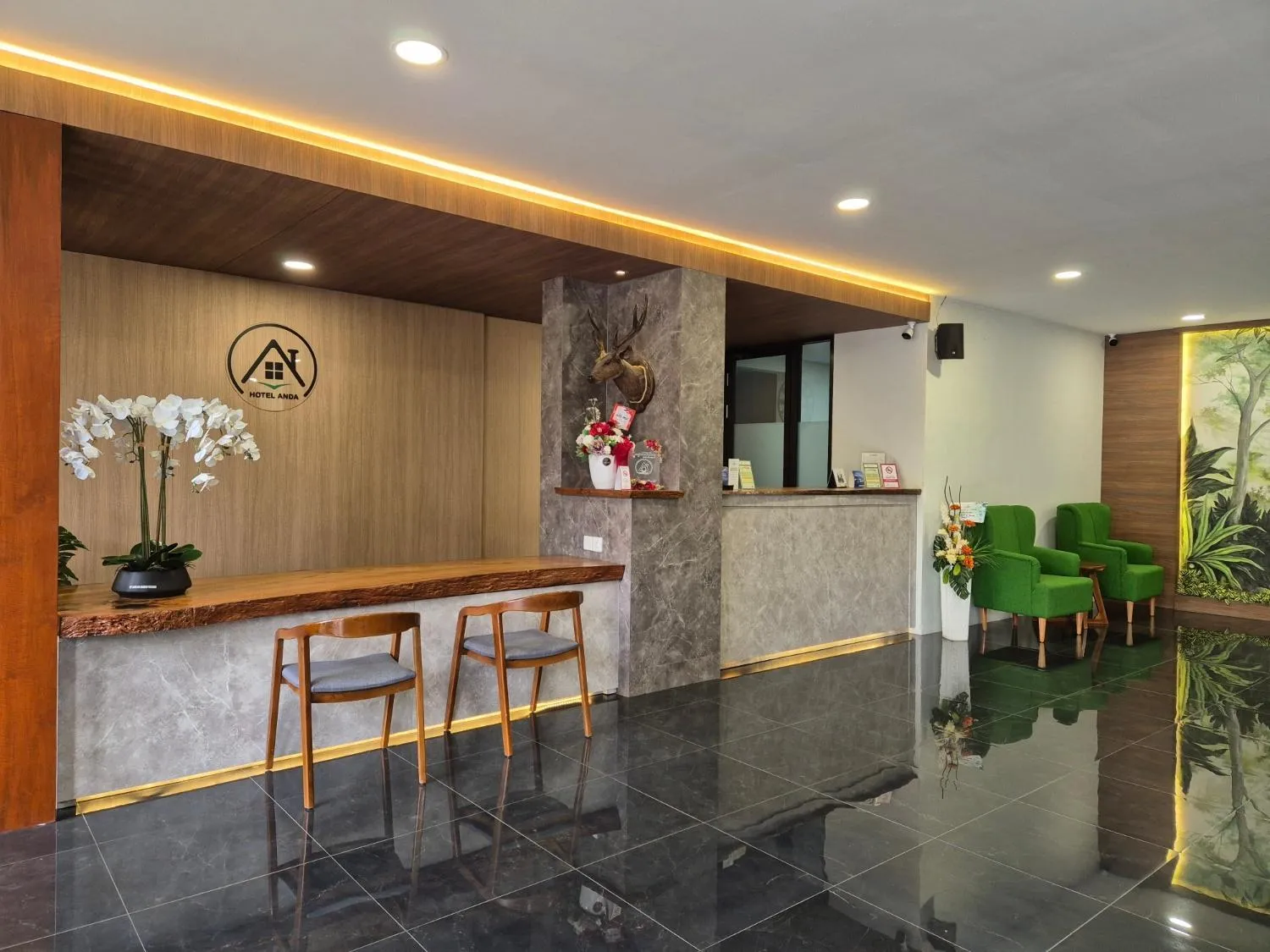 Lobby or reception in Hotel Anda