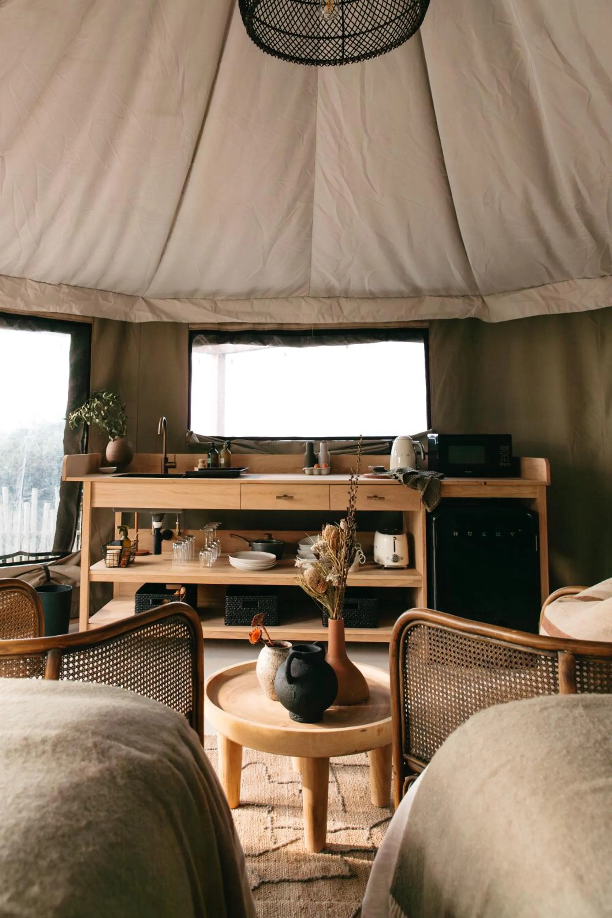 Seating area in Te Whaanga Retreat & Spa