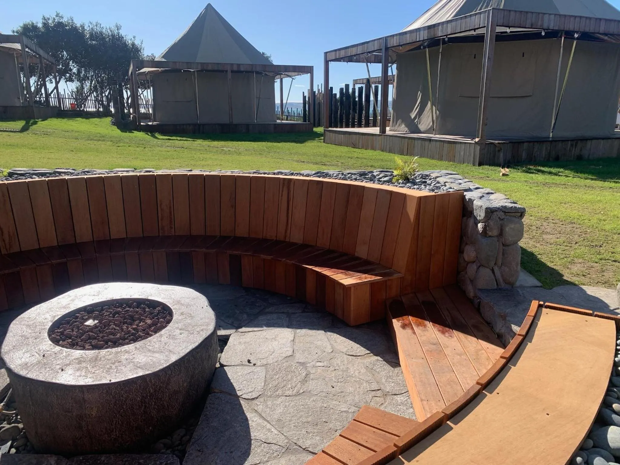 Garden view in Te Whaanga Retreat & Spa
