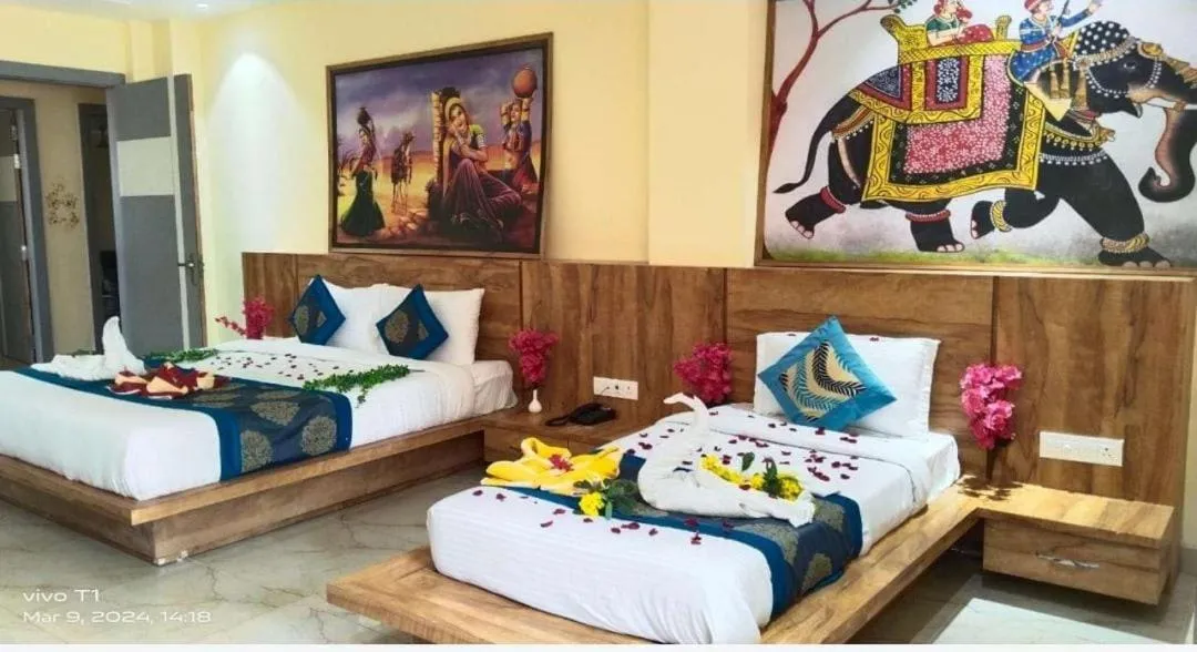 Bed in Rubystone Shiv Vilas Palace