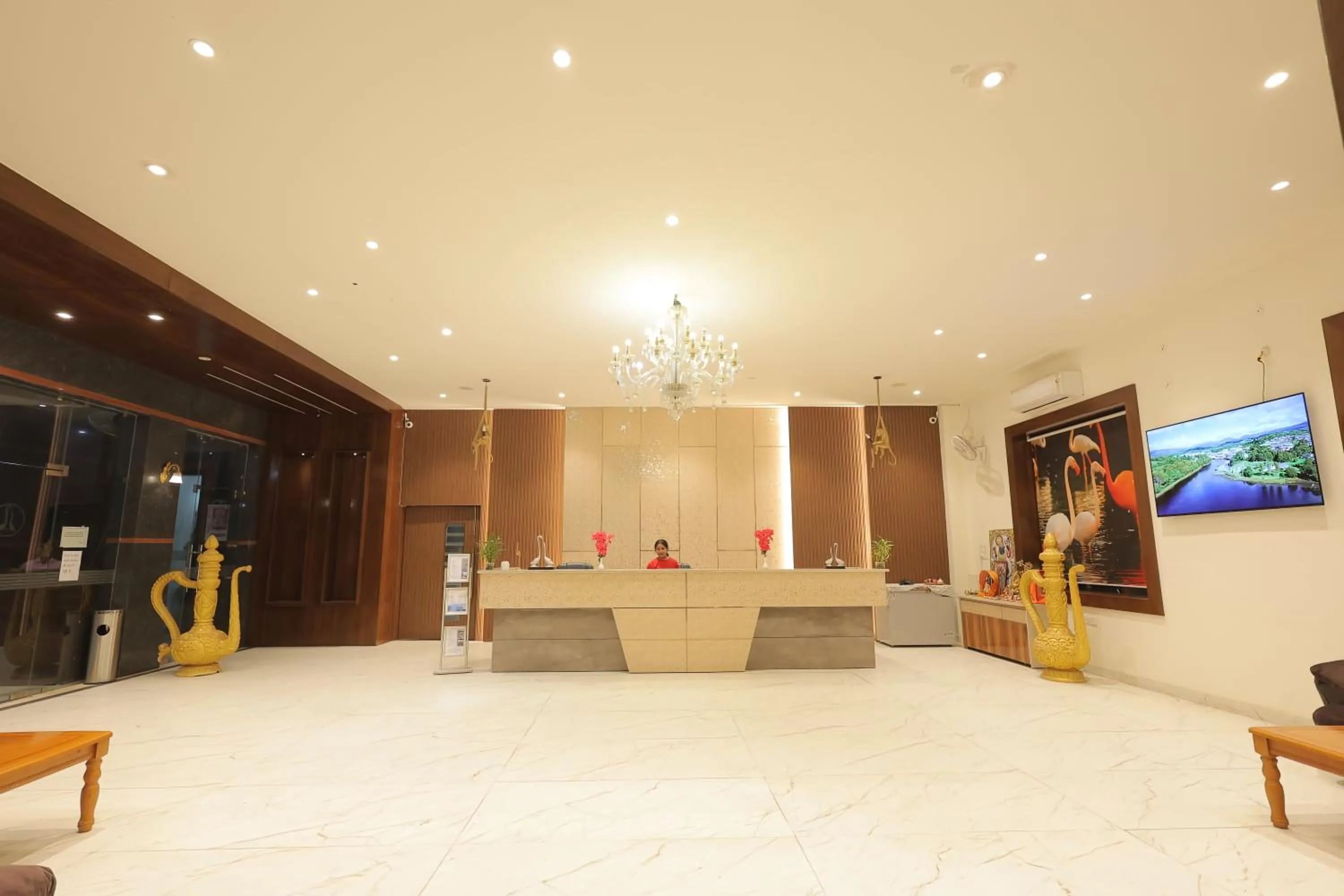 Lobby or reception in Rubystone Shiv Vilas Palace