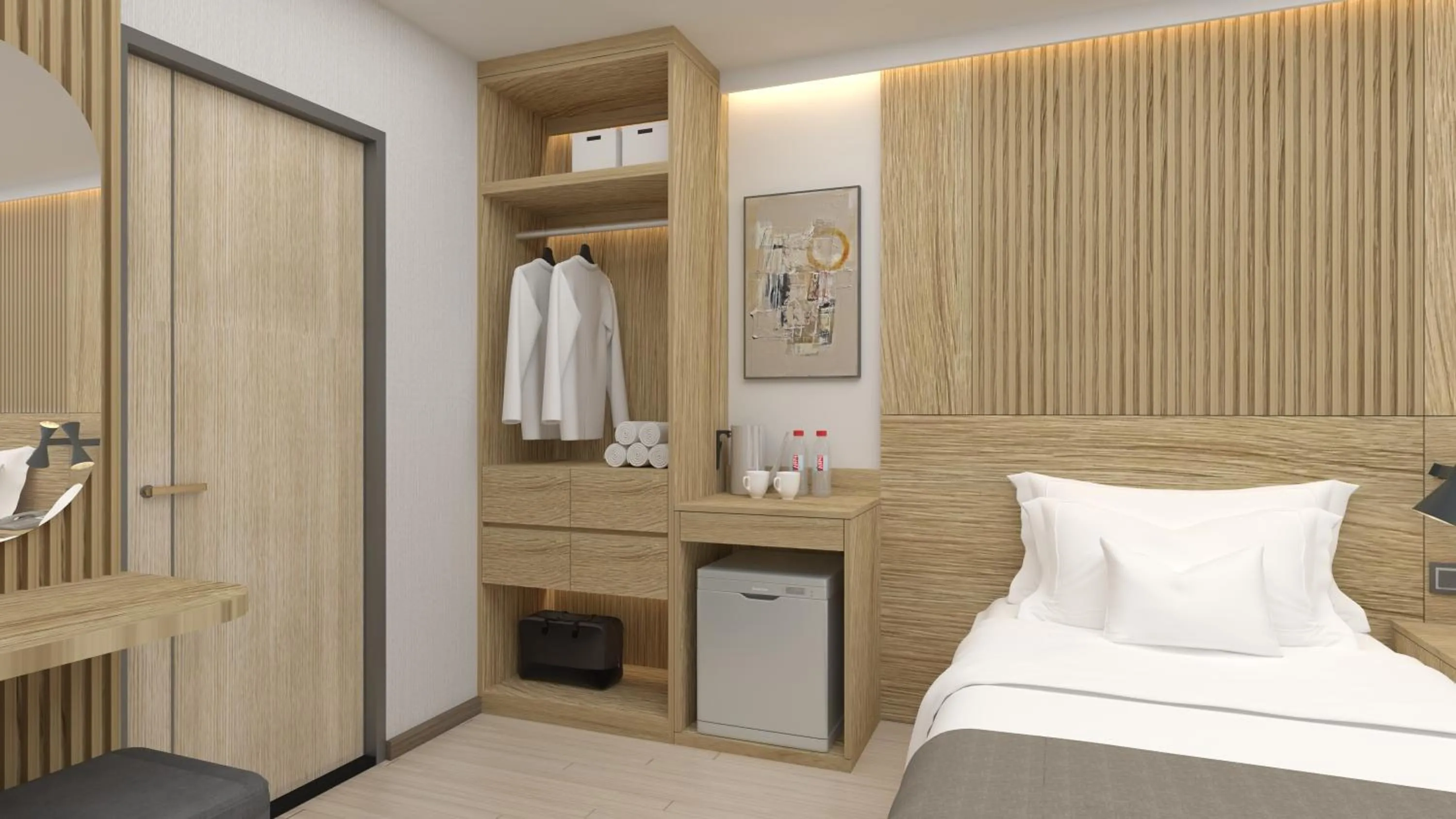 wardrobe, Bed in Winston Hotel