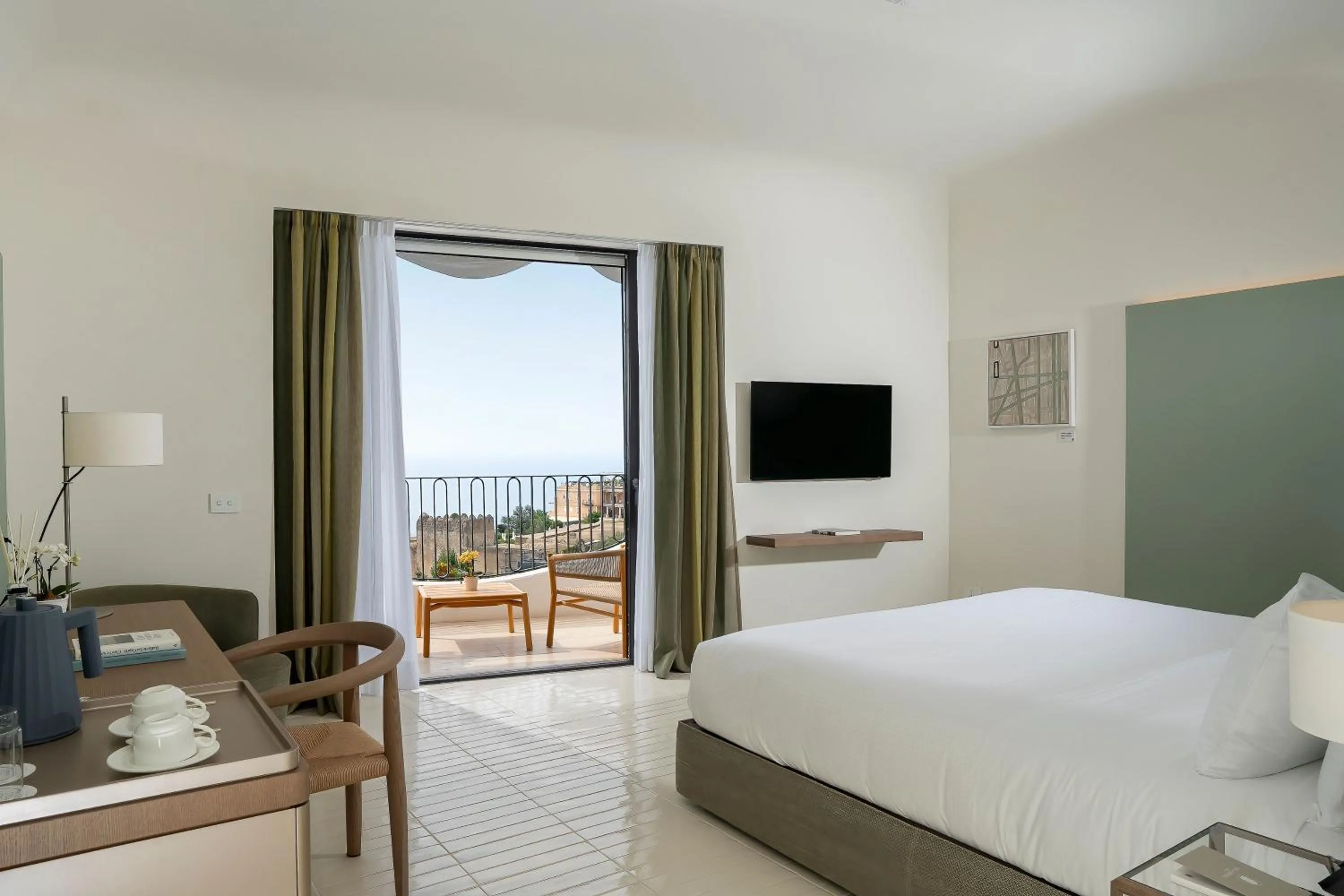 Natural landscape, Bed in Villa Certosa Boutique Hotel Capri