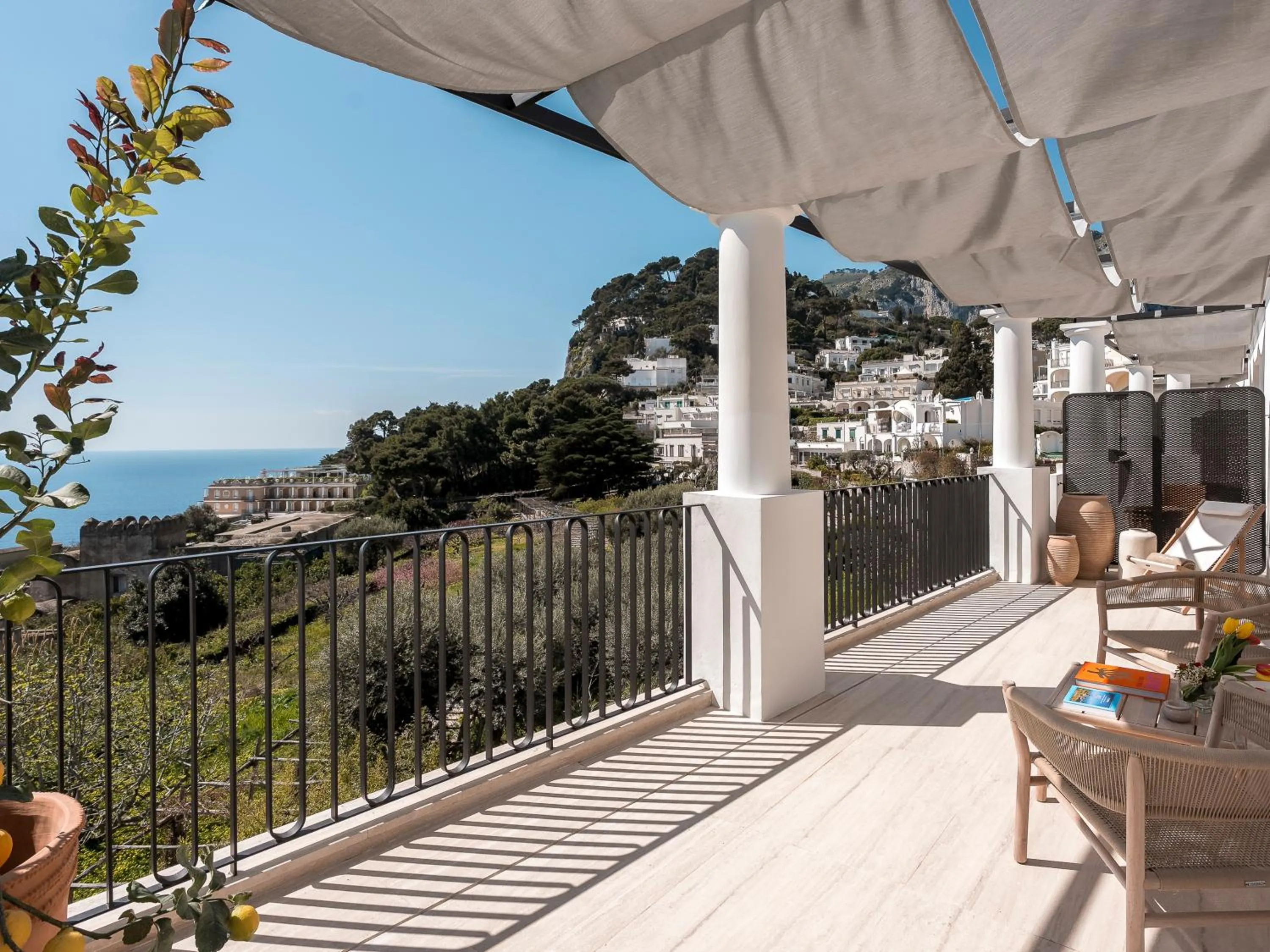 Balcony/Terrace in Villa Certosa Boutique Hotel Capri