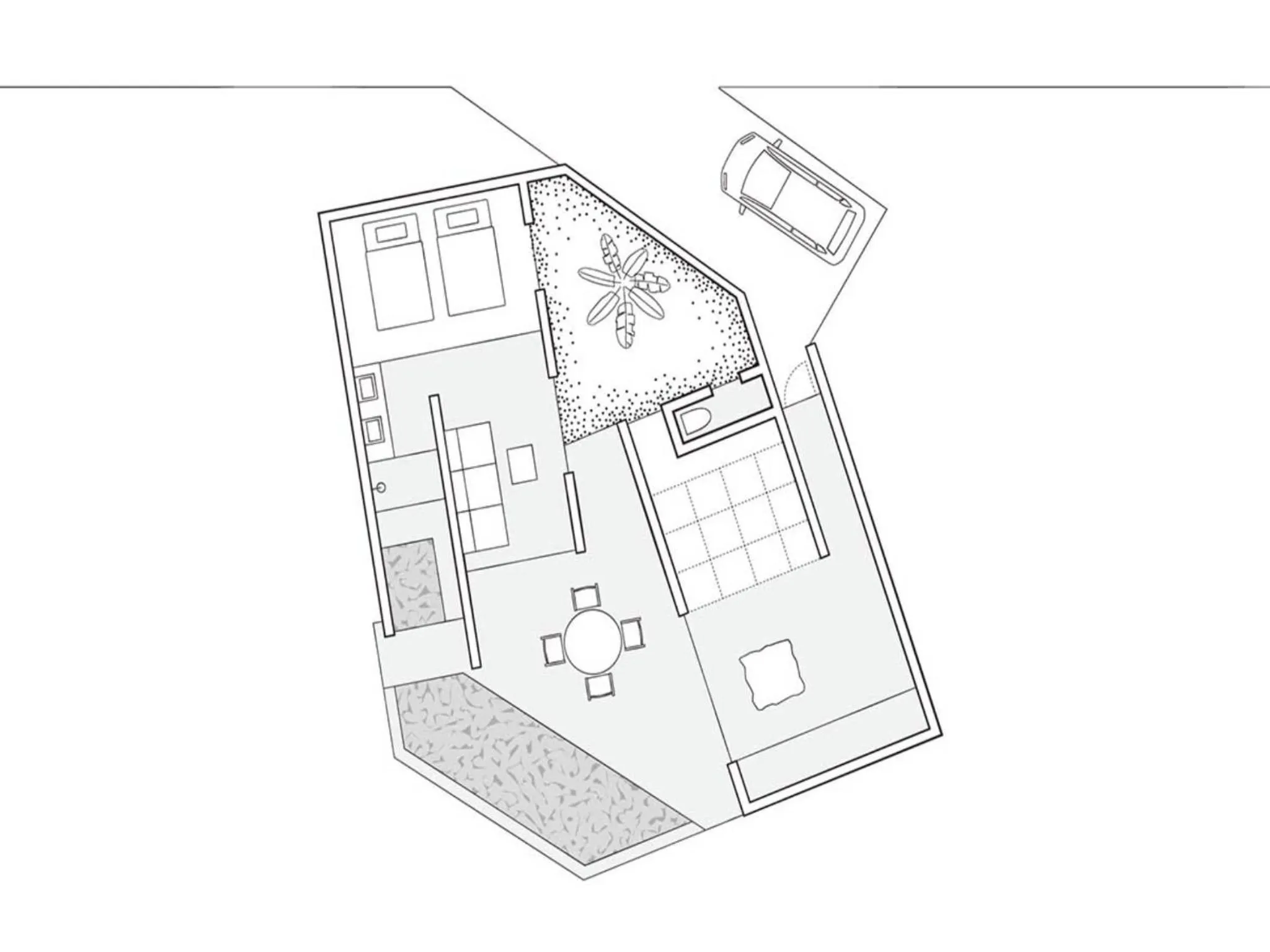 Floor plan in YAWN YARD Kouri Island