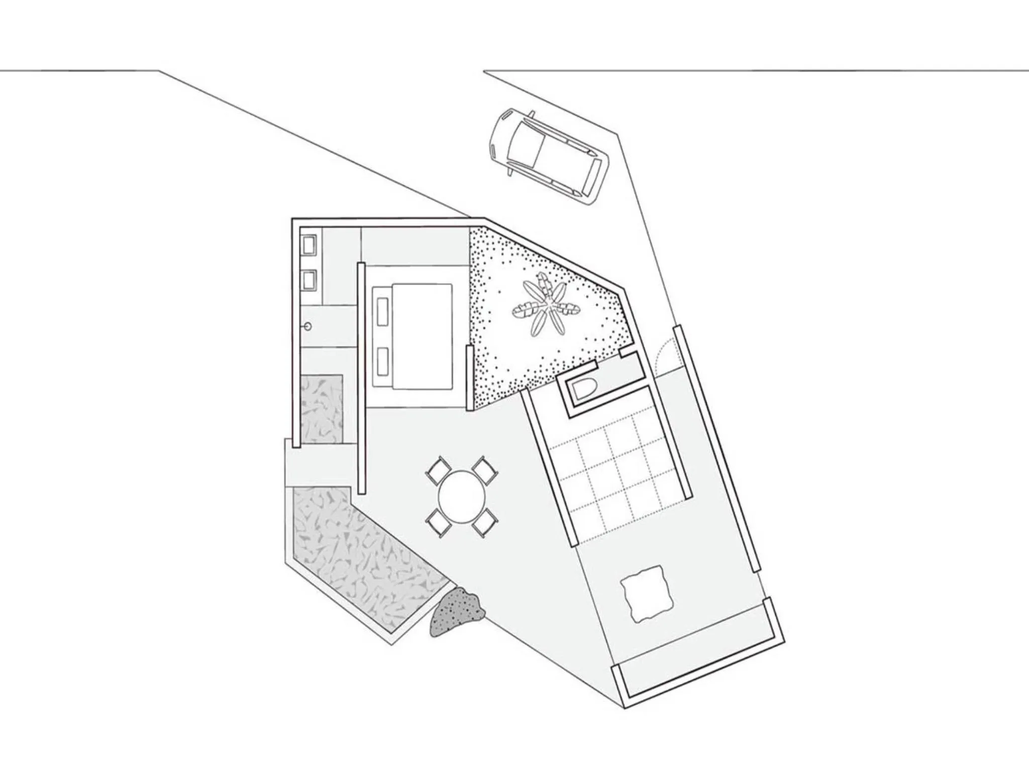 Floor plan in YAWN YARD Kouri Island