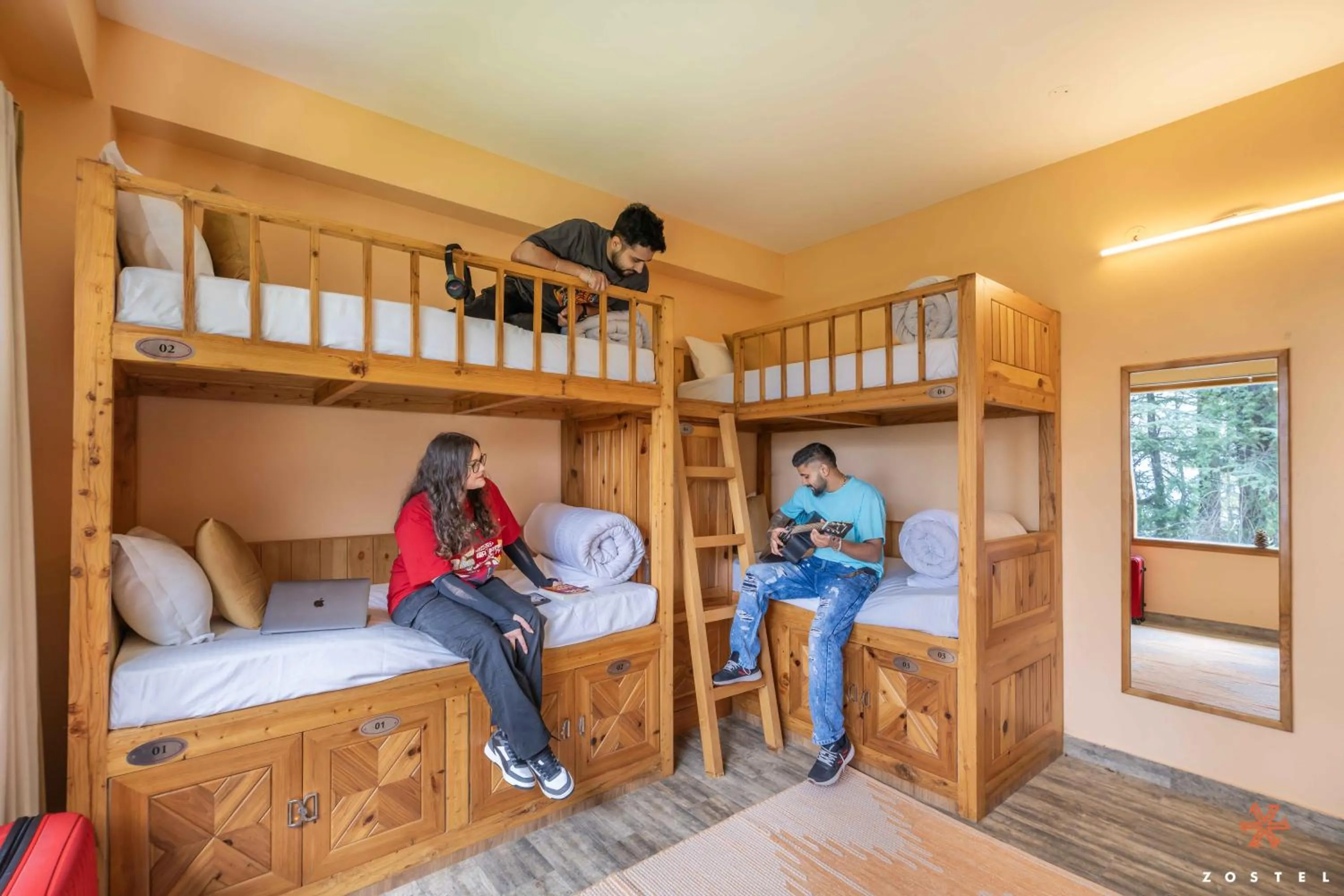 Bed in Zostel Kotgarh, Narkanda