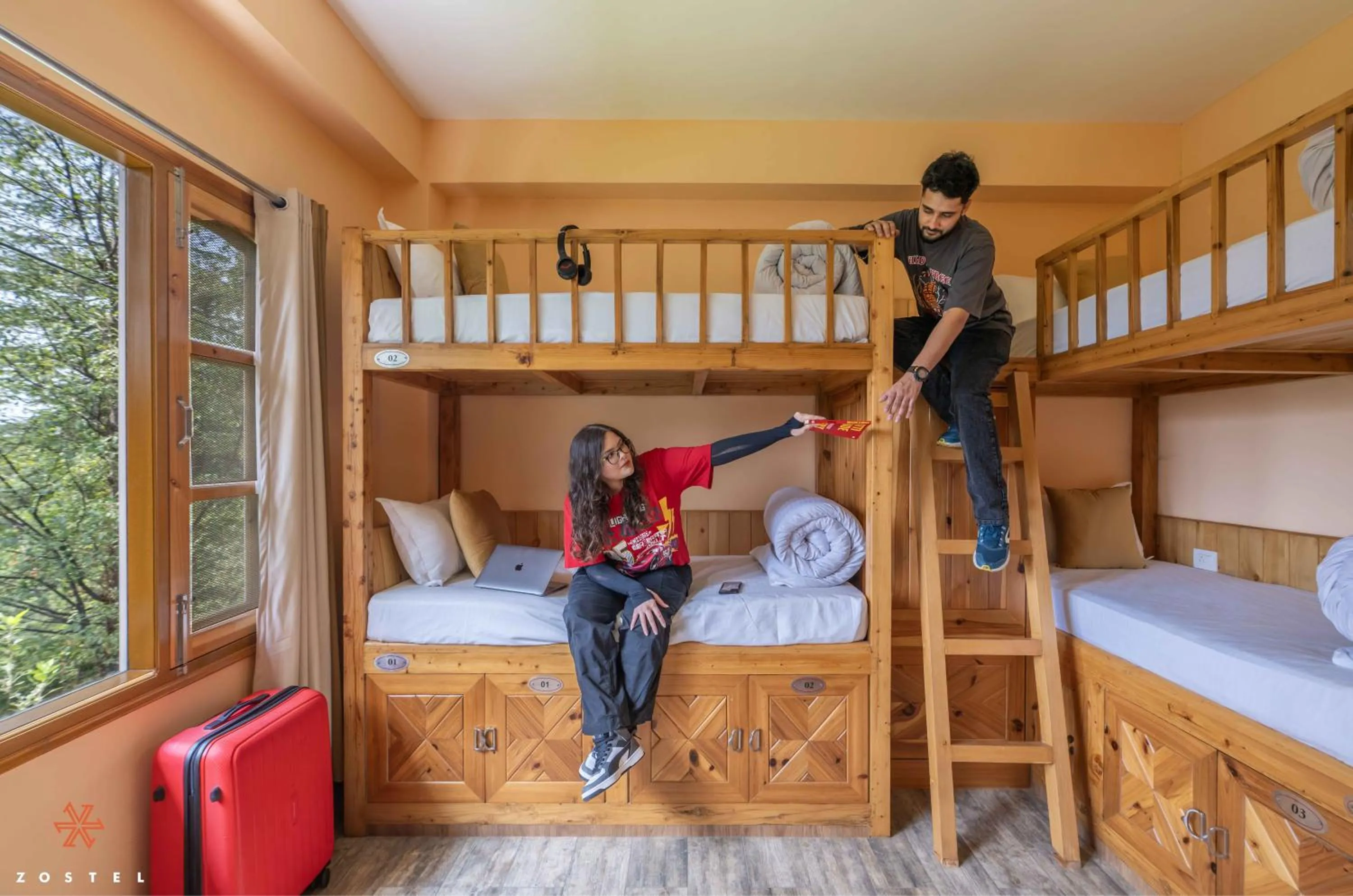 Bed in Zostel Kotgarh, Narkanda