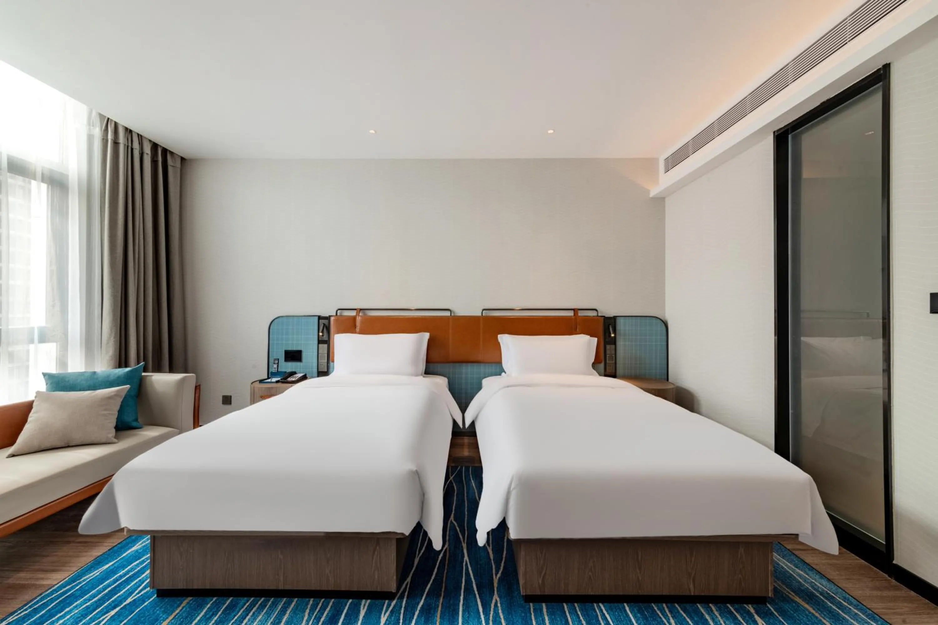 Bed in Echarm Hotel Yichang East Railway Station