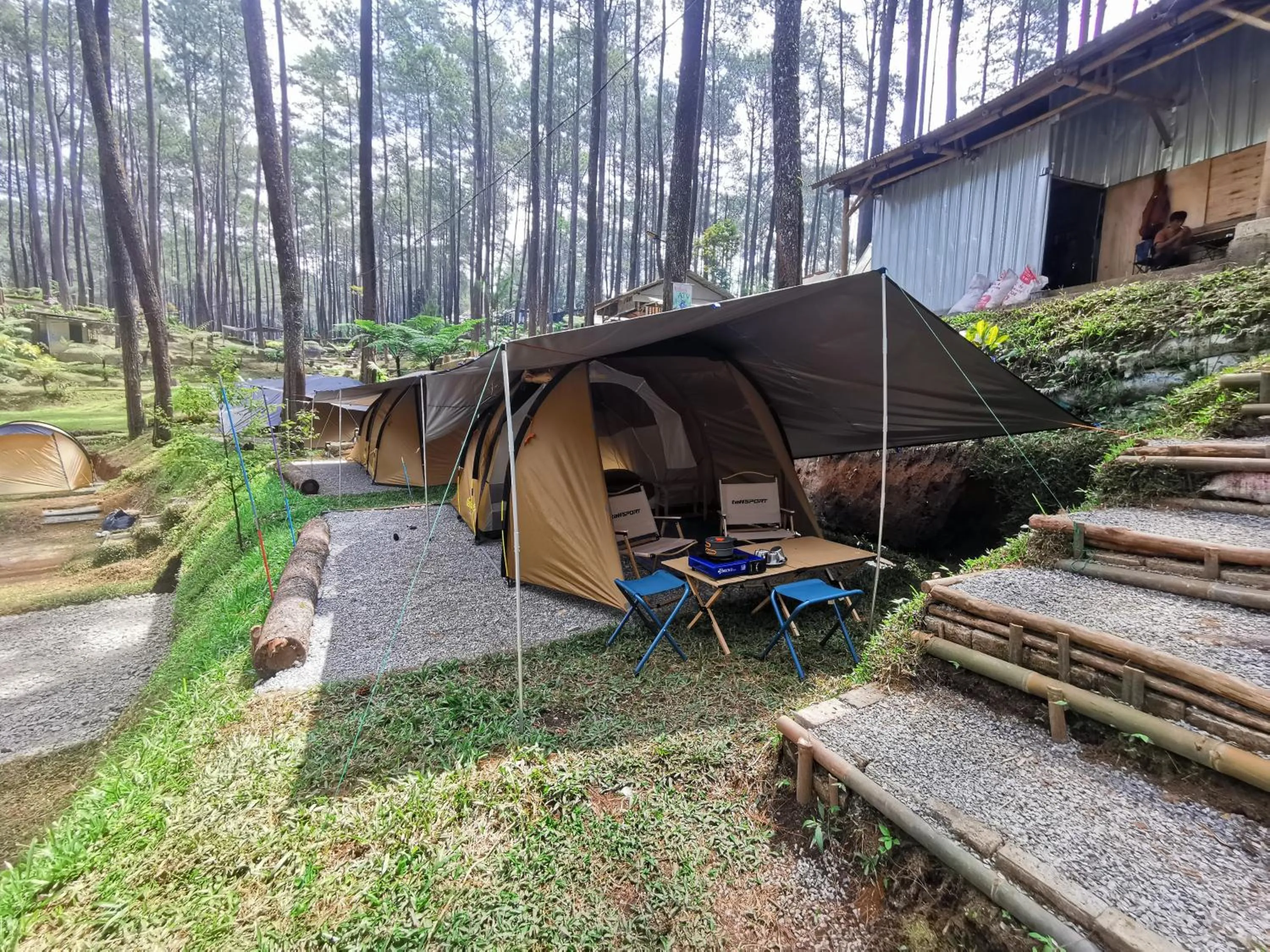 Property building in corak alam glamping