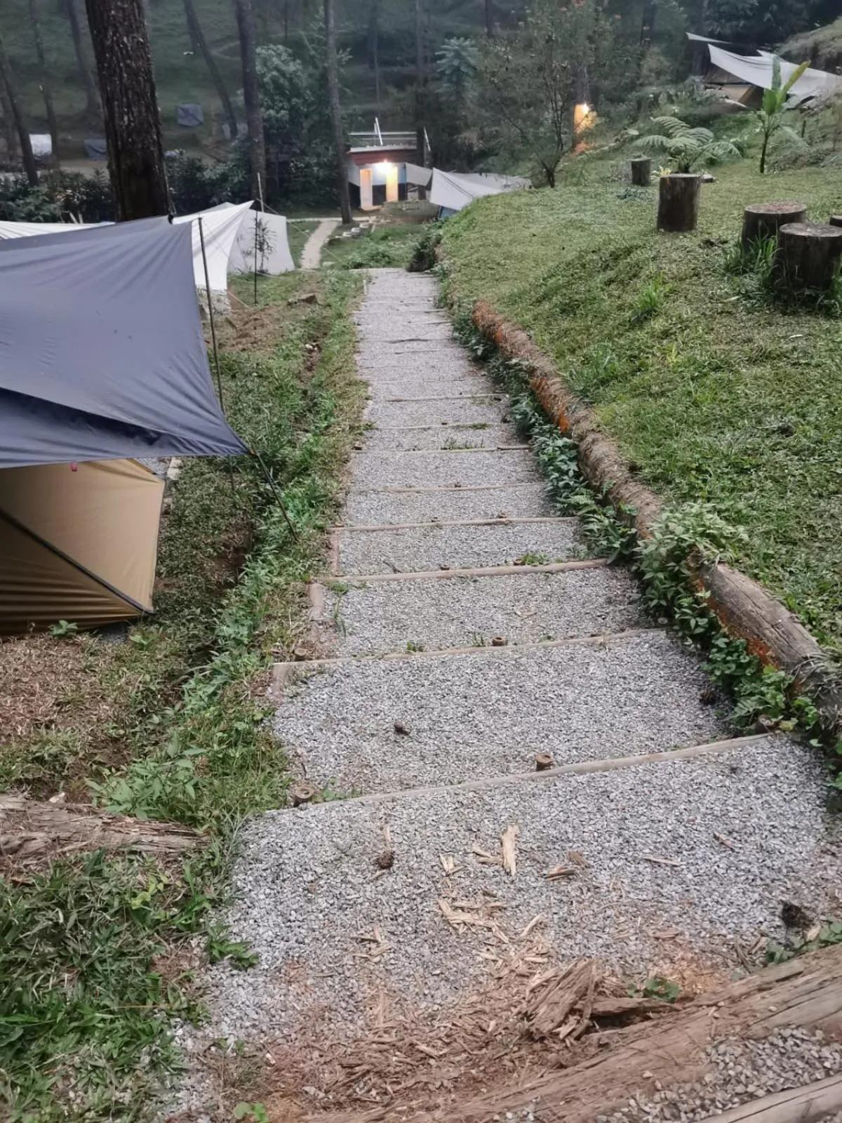 Bathroom in corak alam glamping