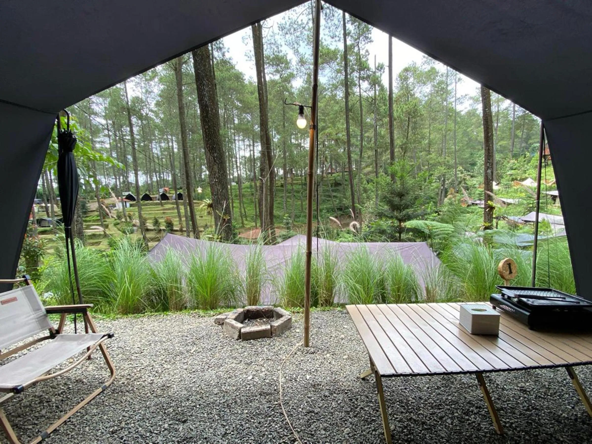 Natural landscape in corak alam glamping