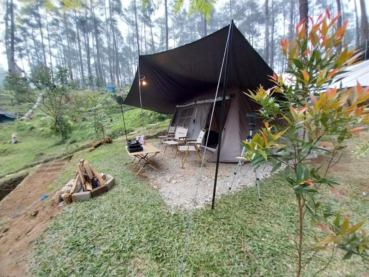 Property building in corak alam glamping