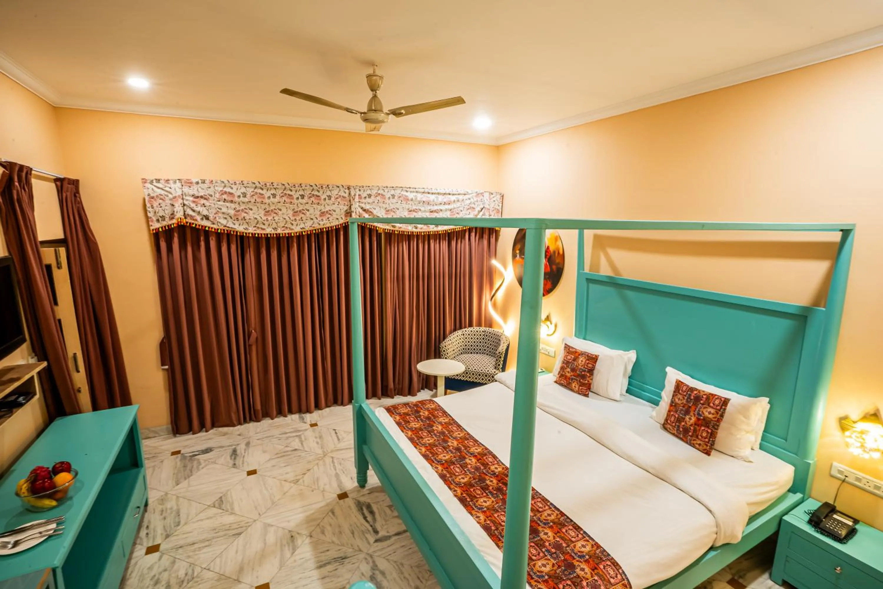 Bed in The Marwar Hotel & Gardens