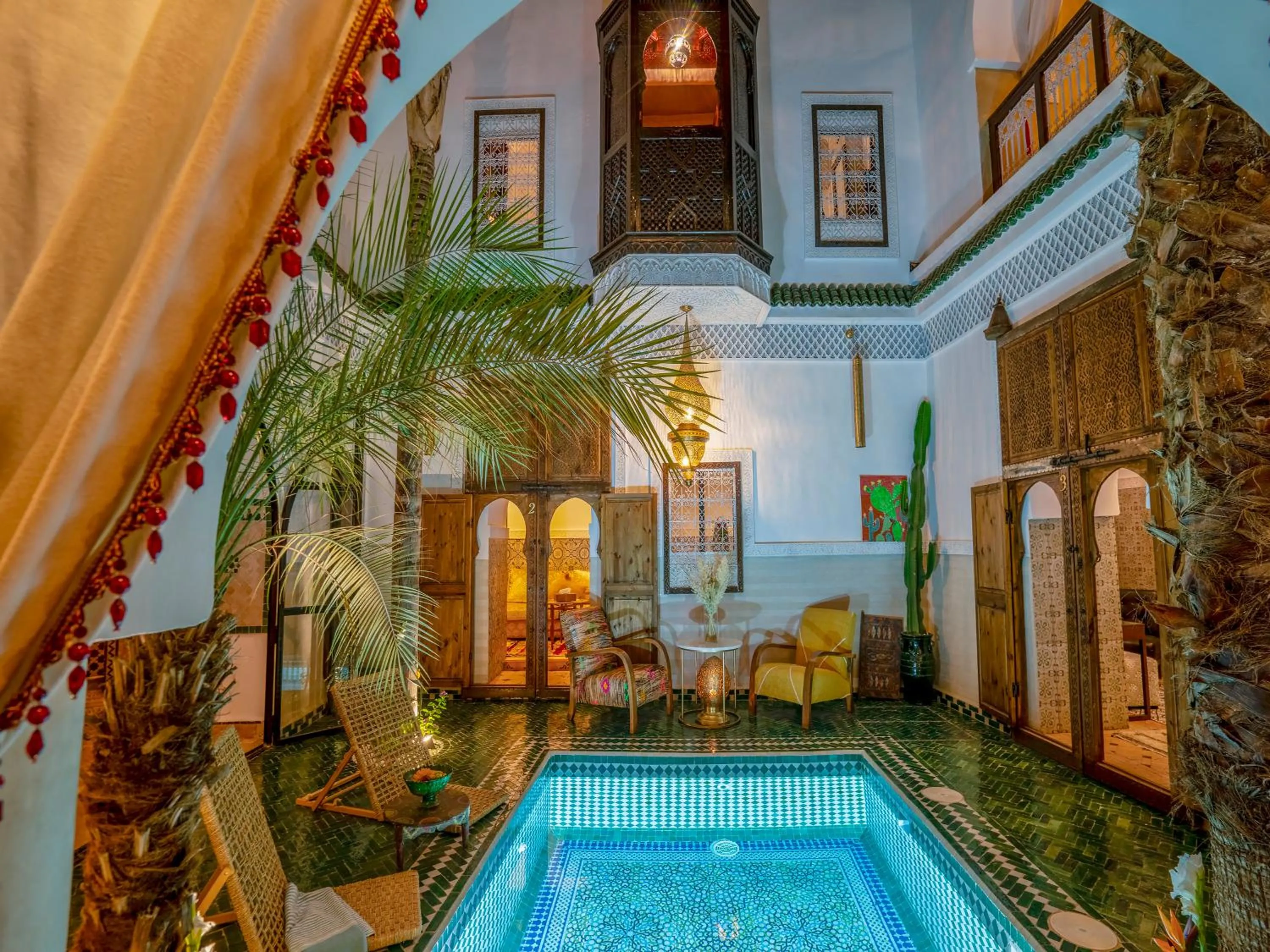 Pool view in Riad Yalla habibi