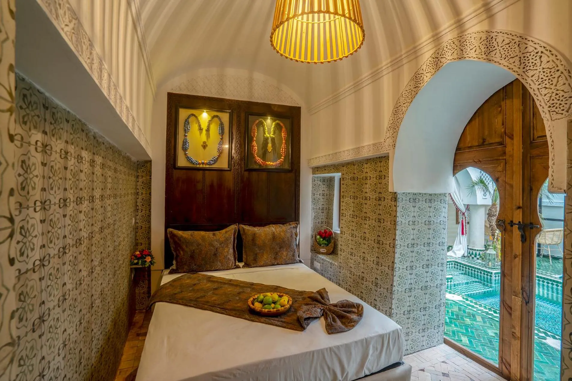 View (from property/room), Bed in Riad Yalla habibi