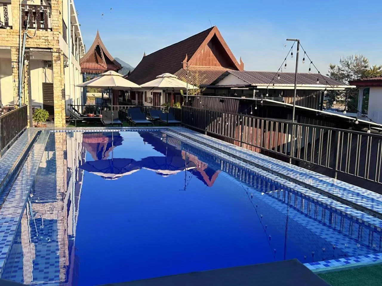 Swimming pool in A P S Hotel