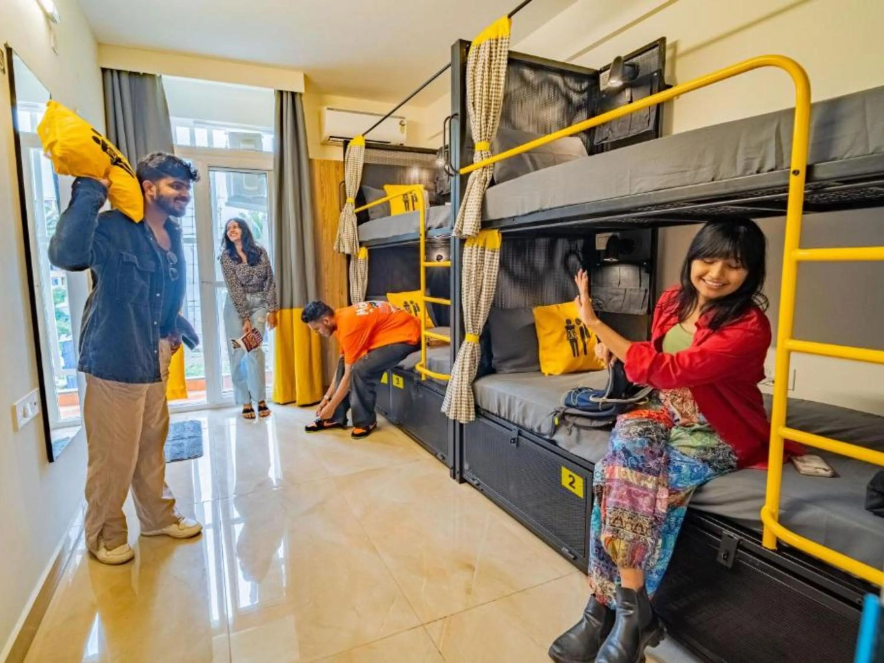 Bed in 4 Bed Mixed Dormitory with Balcony in The Hosteller Bangalore, Manyata Tech Park
