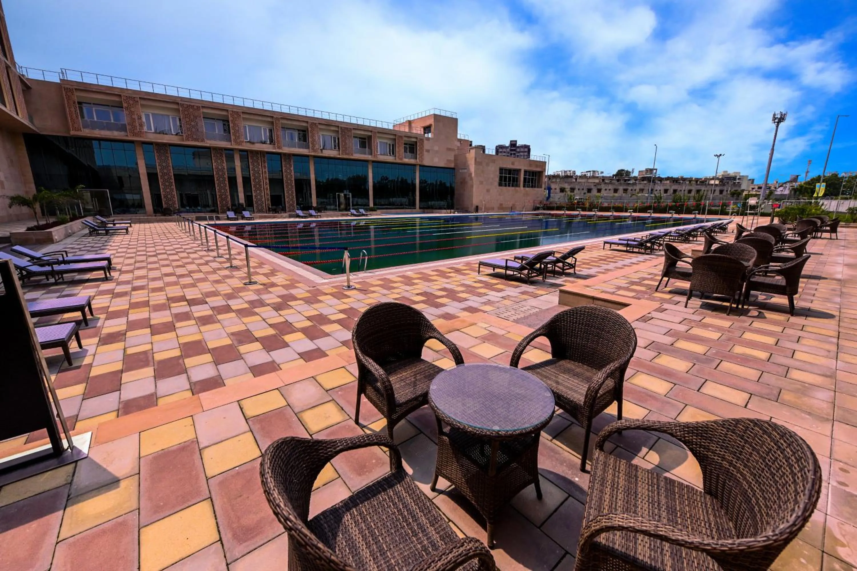 Pool view in Ramada by Wyndham Ahmedabad Narendra Modi Stadium Motera