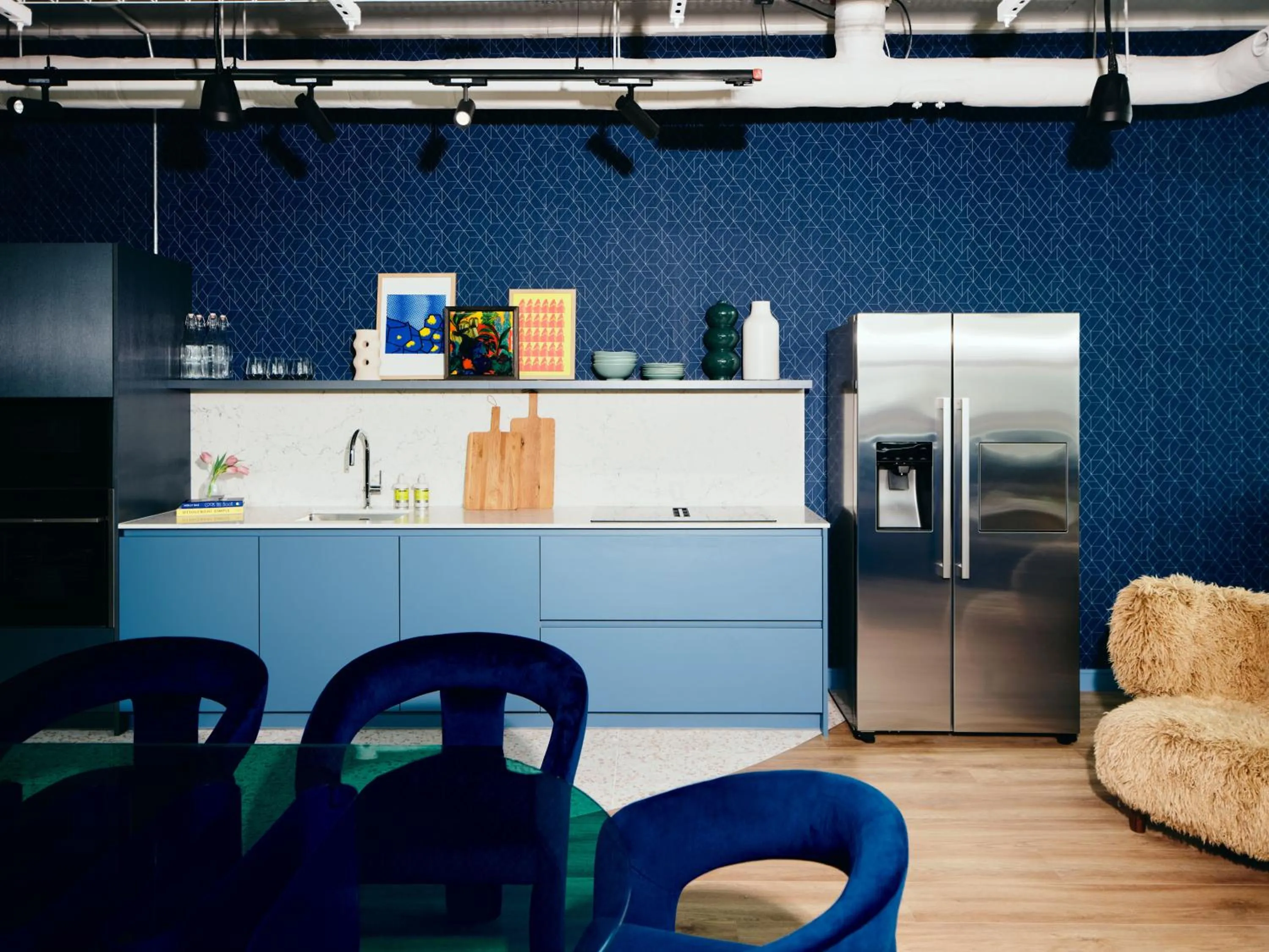 Communal lounge/ TV room in Vertus Edit Canary Wharf