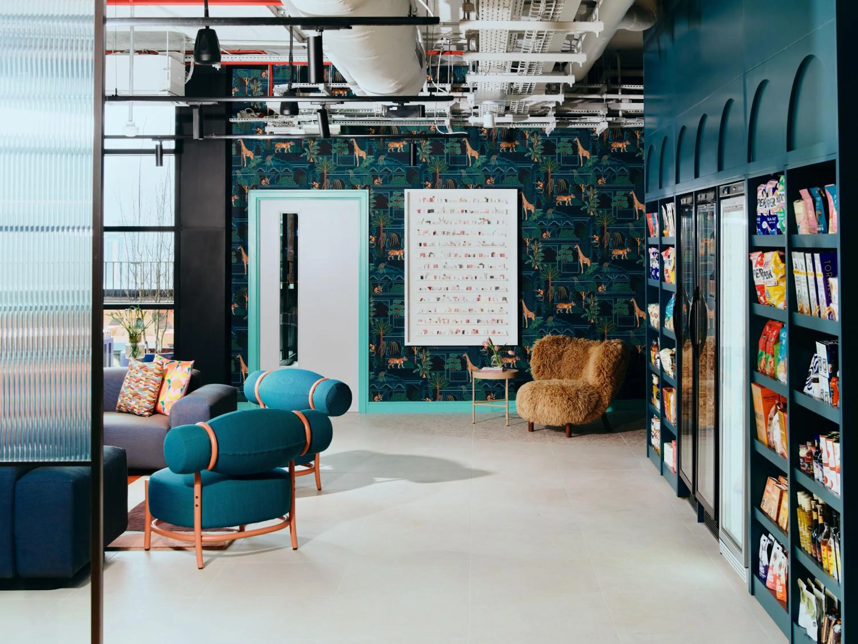 Communal lounge/ TV room in Vertus Edit Canary Wharf