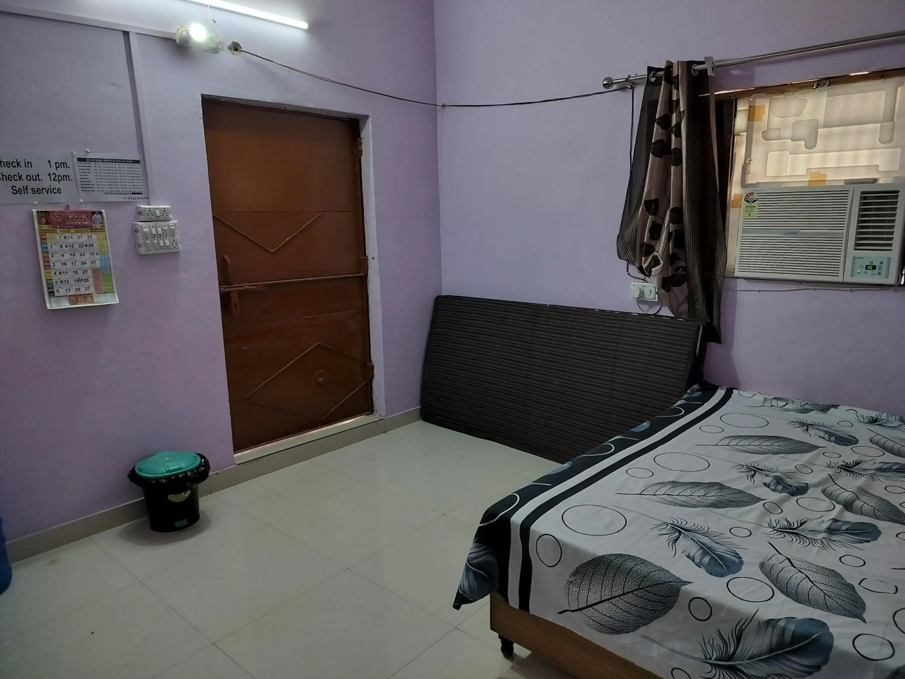 Bed in Shri Krishna Kunj homestay