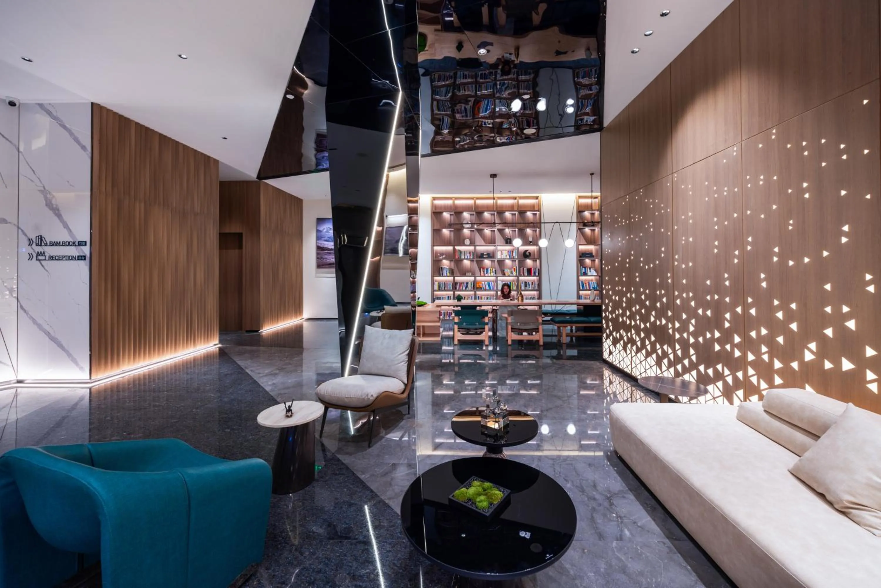 Seating area in Atour Hotel Dongguan Xiping Xindi Center