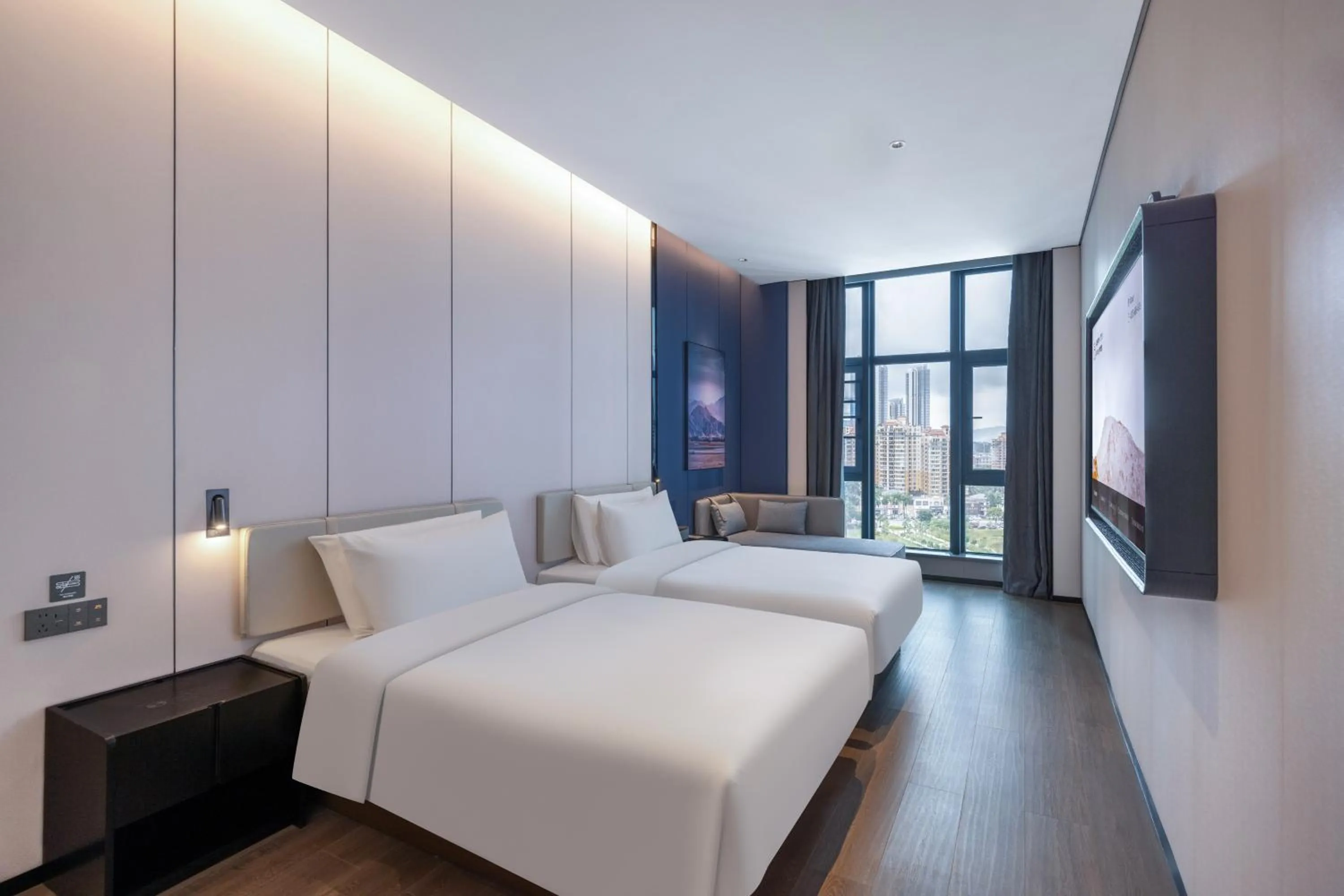 Bed in Atour Hotel Dongguan Xiping Xindi Center