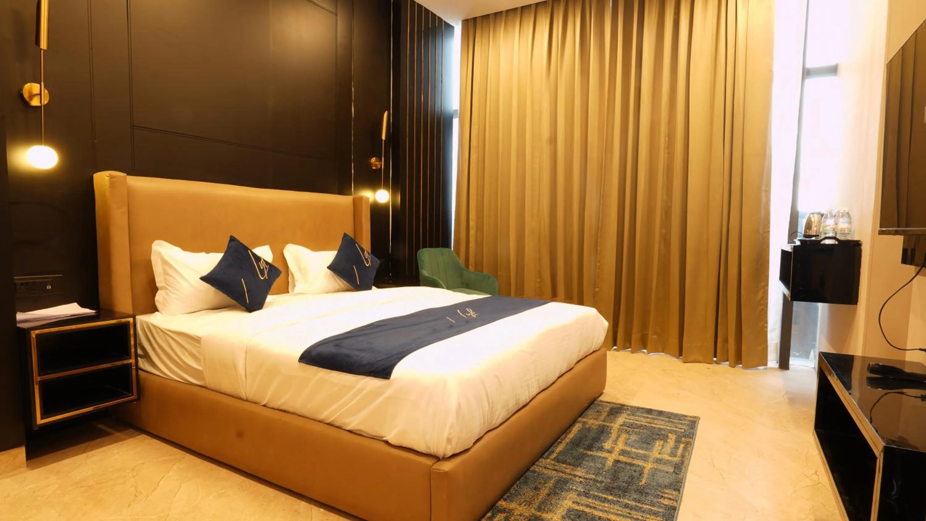 View (from property/room), Bed in Aquila Grand Suites - Noida Sector 136