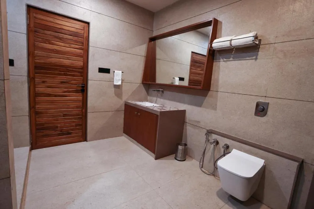 Bathroom in Le Casa Lion Resort A Premium Resort In Sasan Gir
