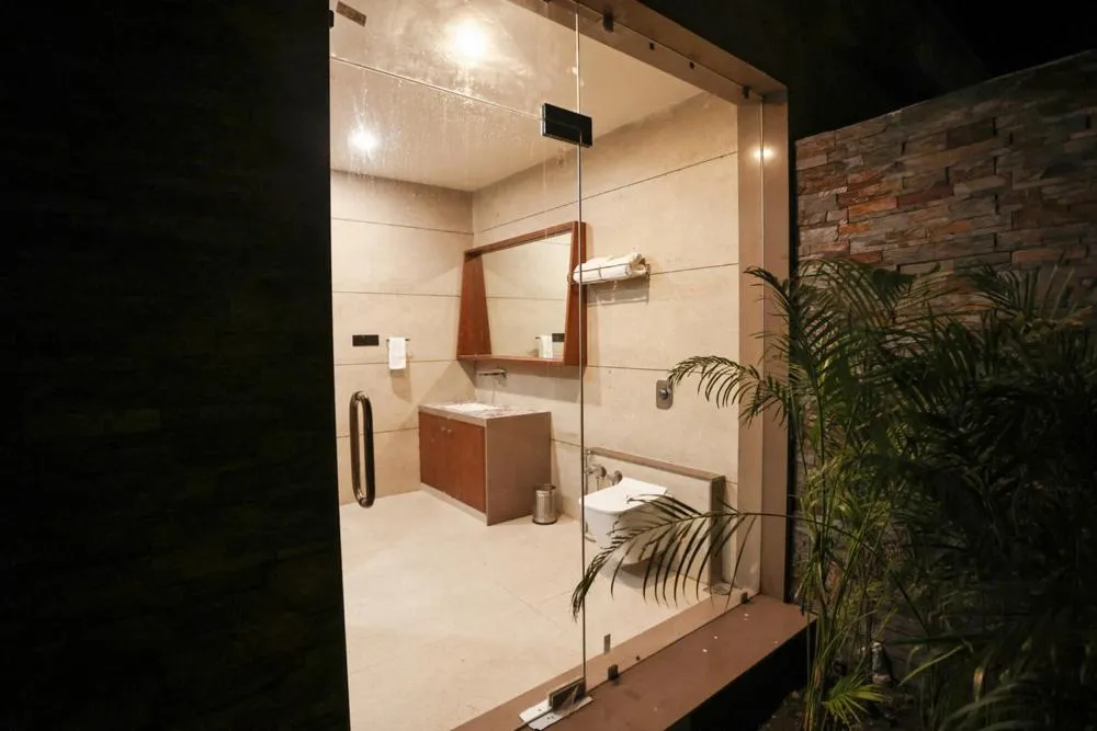 Bathroom in Le Casa Lion Resort A Premium Resort In Sasan Gir