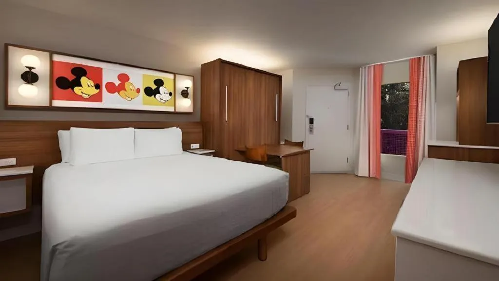 Bed in Disney's Pop Century Resort