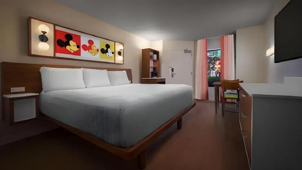 Bed in Disney's Pop Century Resort