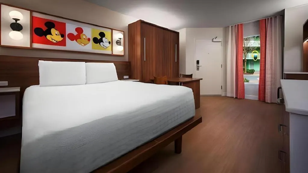 Bed in Disney's Pop Century Resort