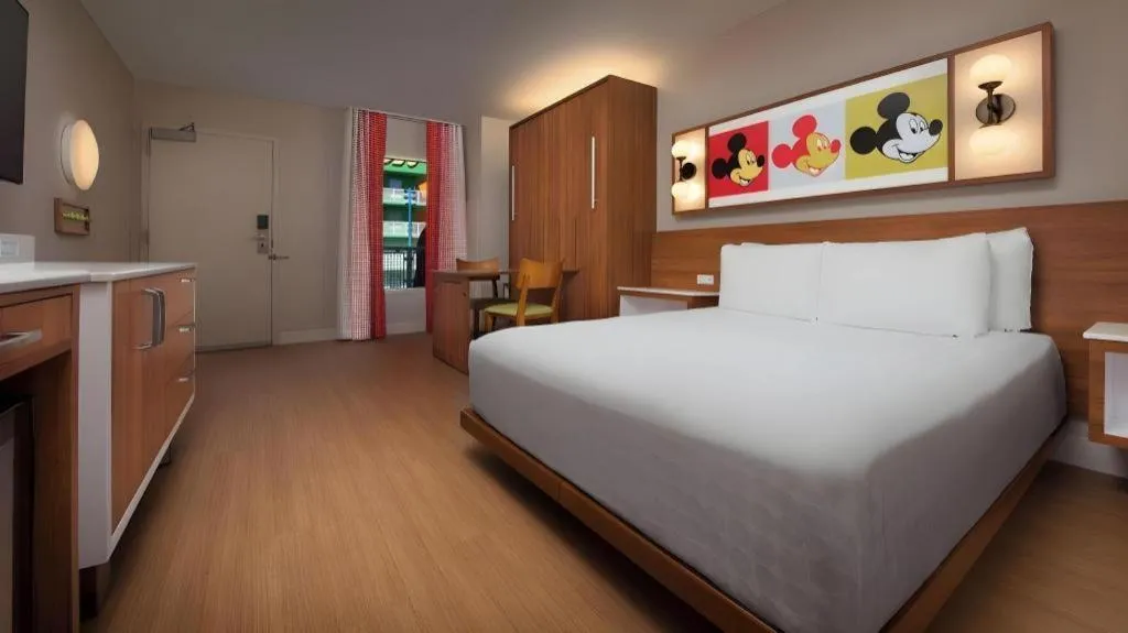 Bed in Disney's Pop Century Resort